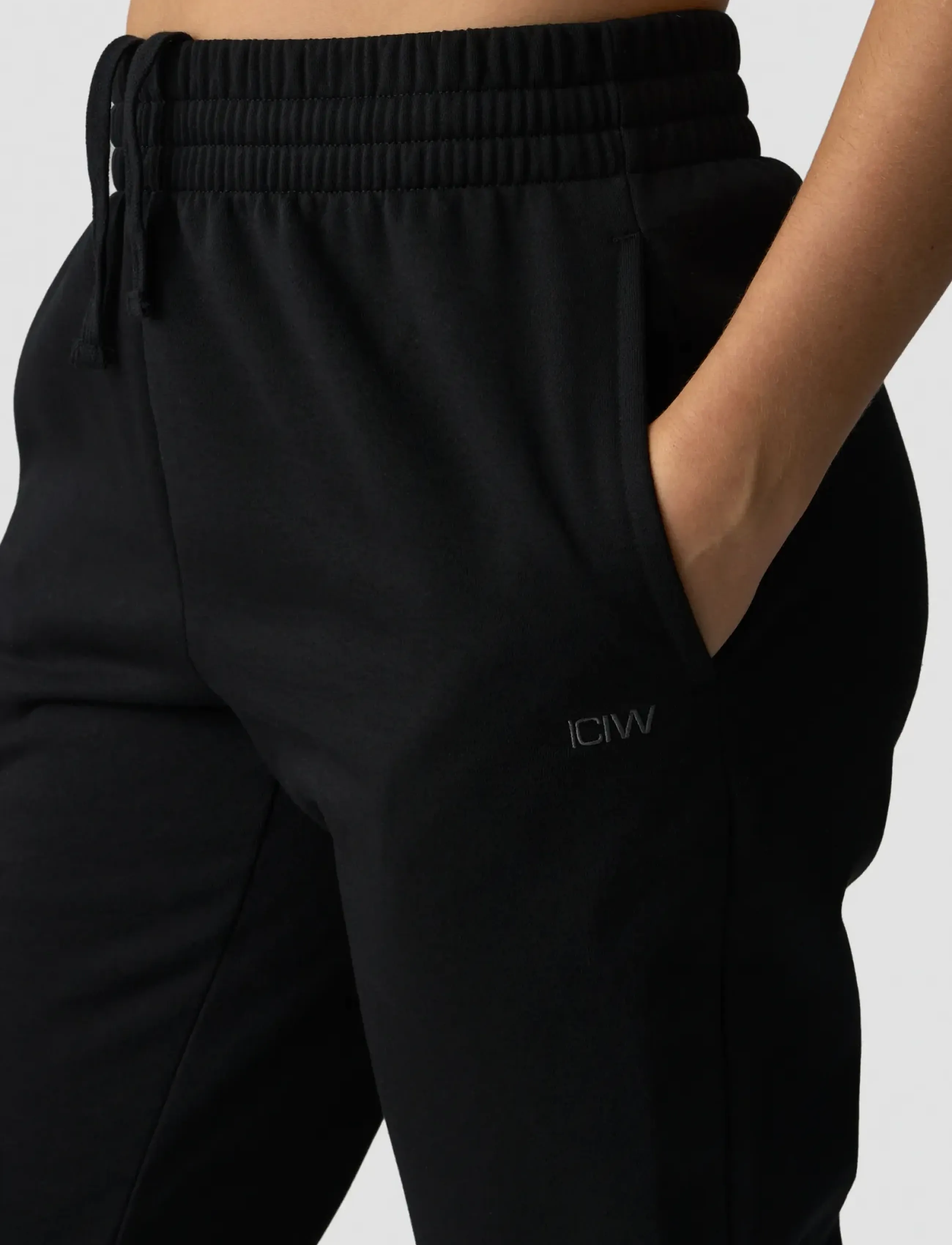 ICANIWILL - Everyday Tapered Sweatpants W-White Melange-XL - jogginghosen - black - 4
