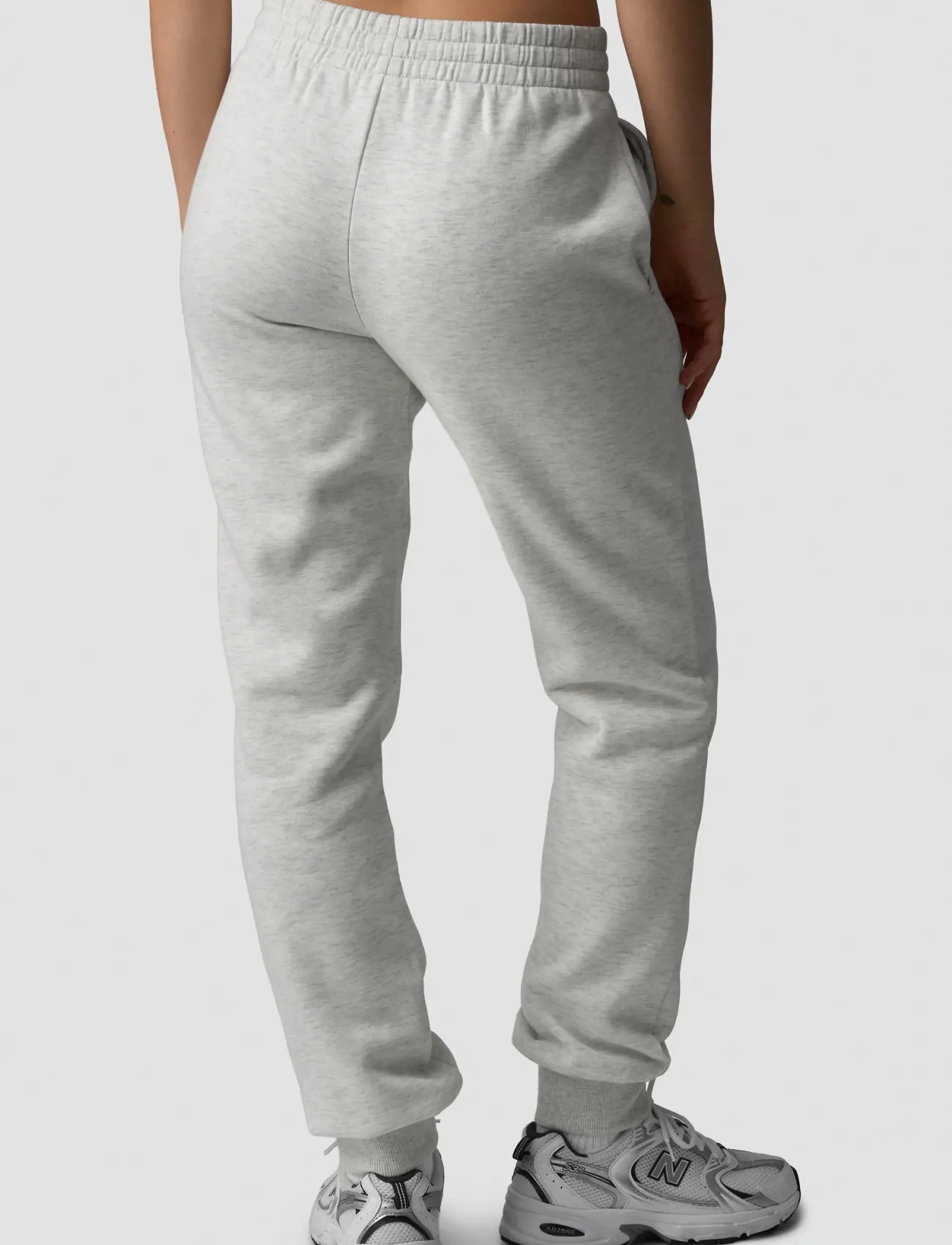 ICANIWILL - Everyday Tapered Sweatpants W-White Melange-XL - dressipüksid - white melange - 3
