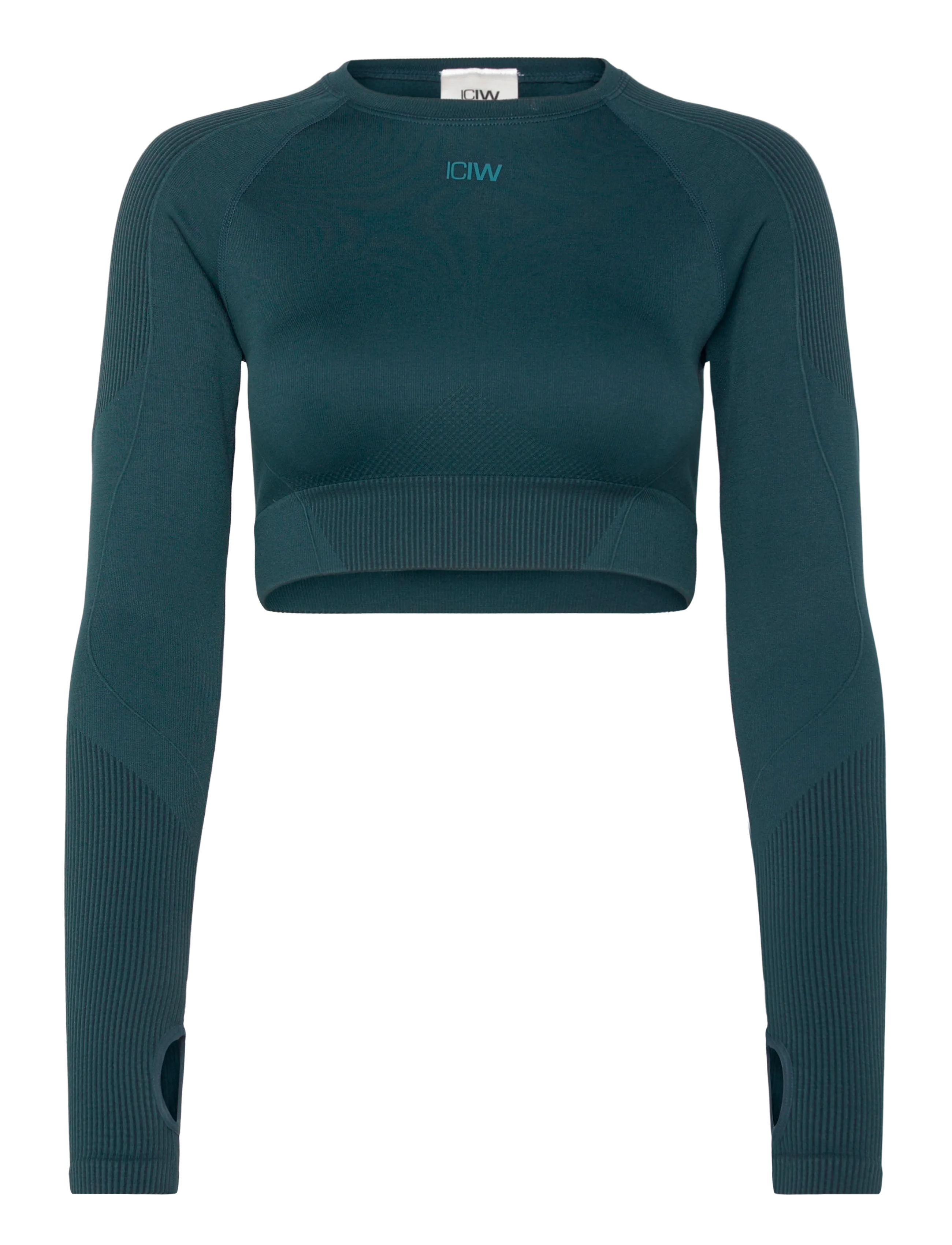 ICANIWILL Sculpt Seamless Long Sleeve W - Alussärgid ja T-särgid - DARK DUSTY TEAL / green