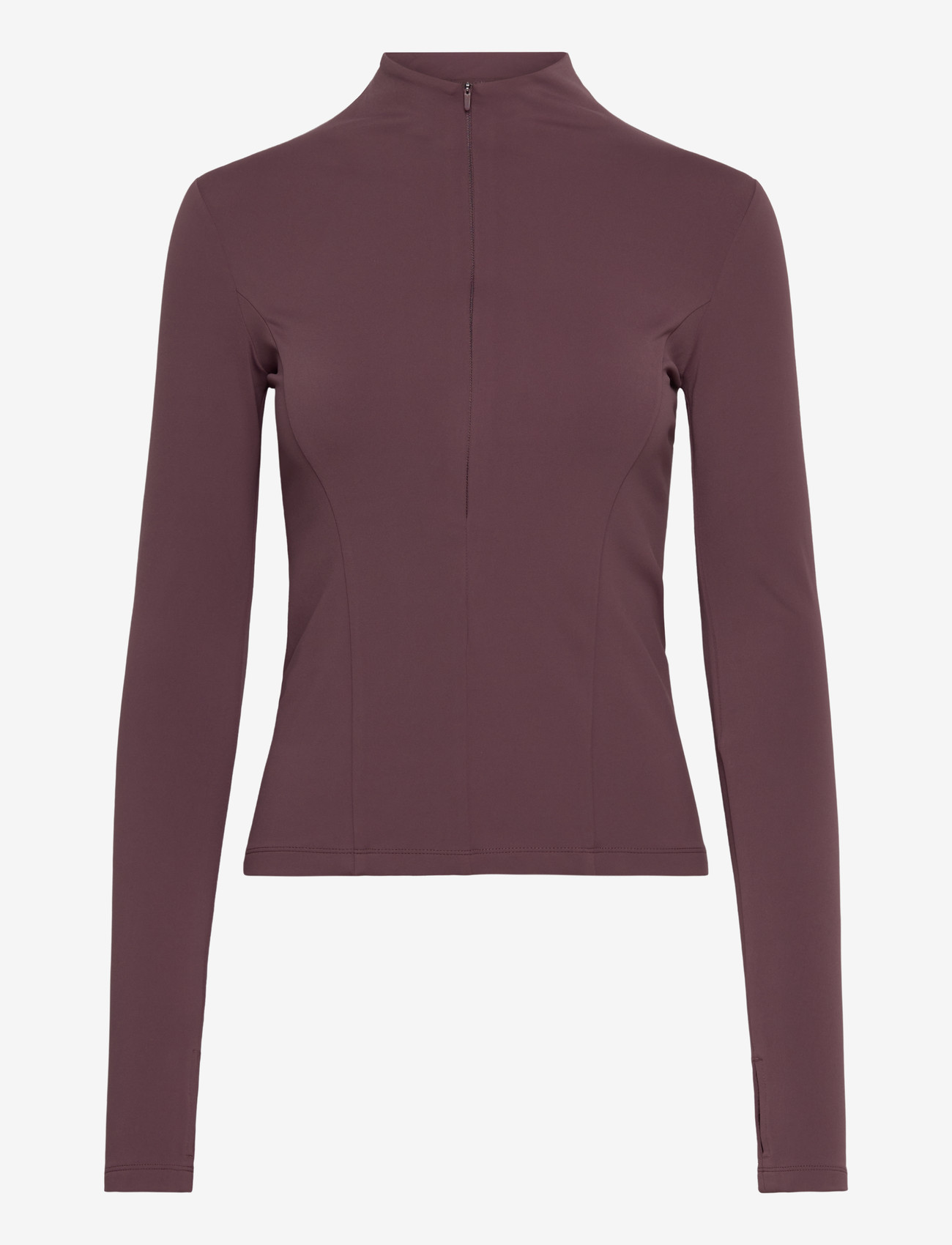 ICANIWILL - Nimble 1/2 Zip Long Sleeve W - overdele - dull berry red - 1