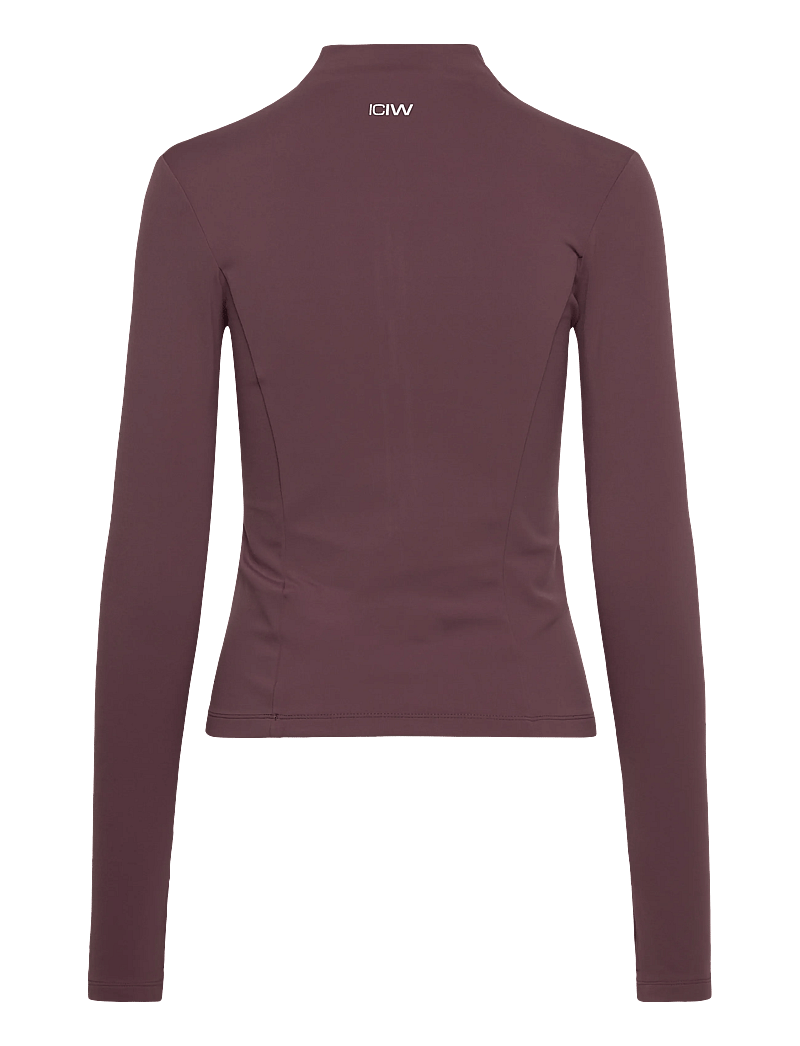 ICANIWILL - Nimble 1/2 Zip Long Sleeve W - overdele - dull berry red - 2