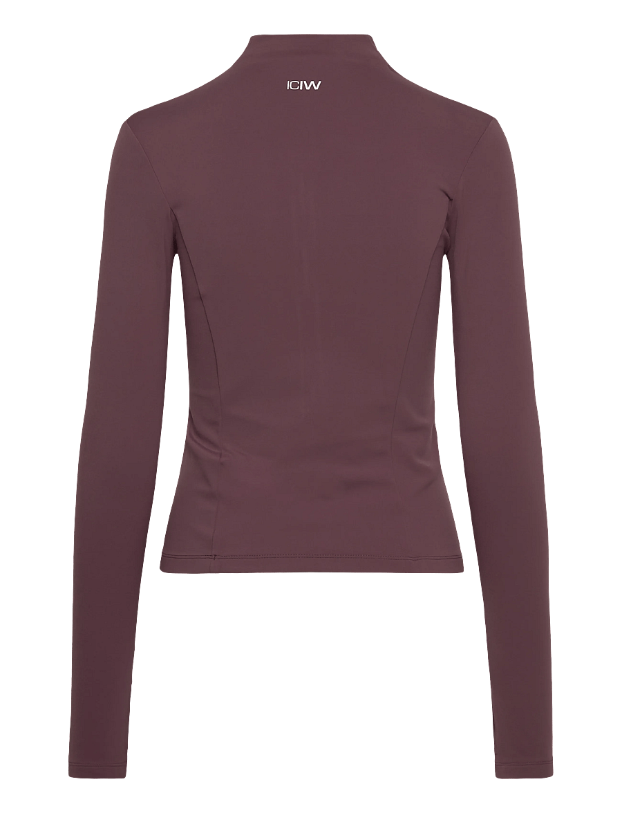 ICANIWILL - Nimble 1/2 Zip Long Sleeve W - Överdelar - dull berry red - 2