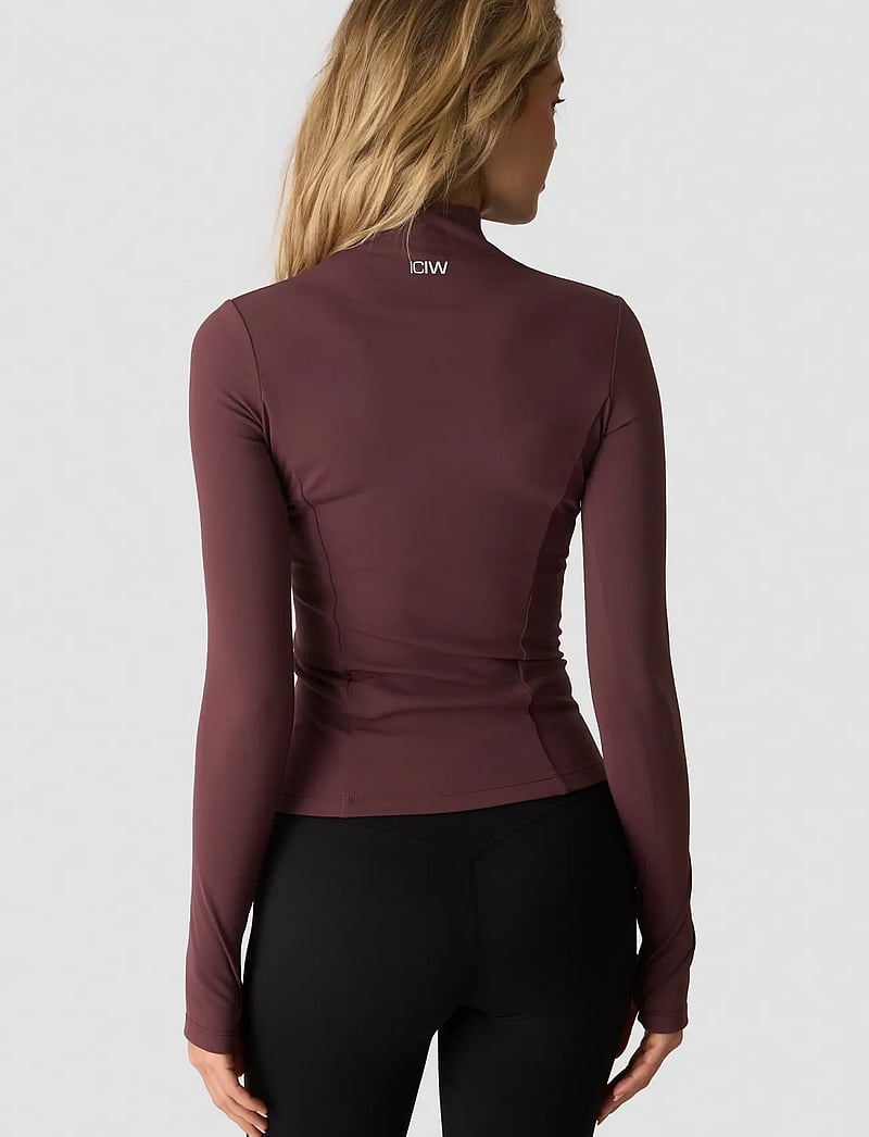 ICANIWILL - Nimble 1/2 Zip Long Sleeve W - overdele - dull berry red - 3