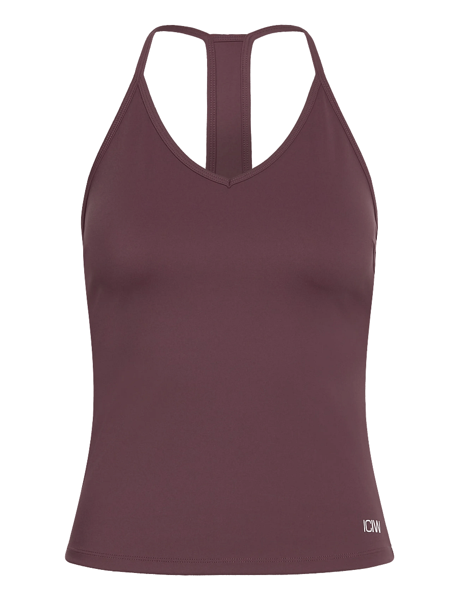 ICANIWILL - Nimble Strappy Tank Top W - hlýrabolir - dull berry red - 1