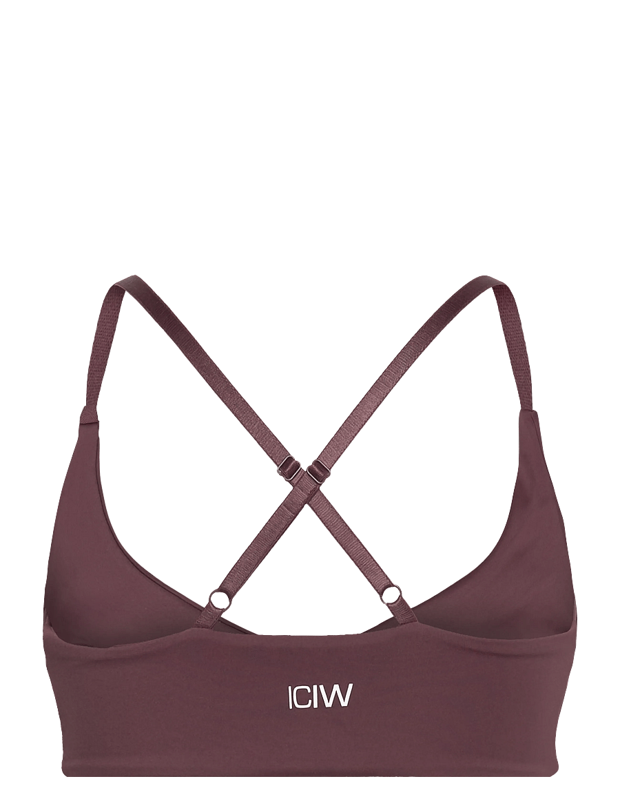 ICANIWILL - Nimble Twist Sports Bra - sport bh:ar - dull berry red - 2