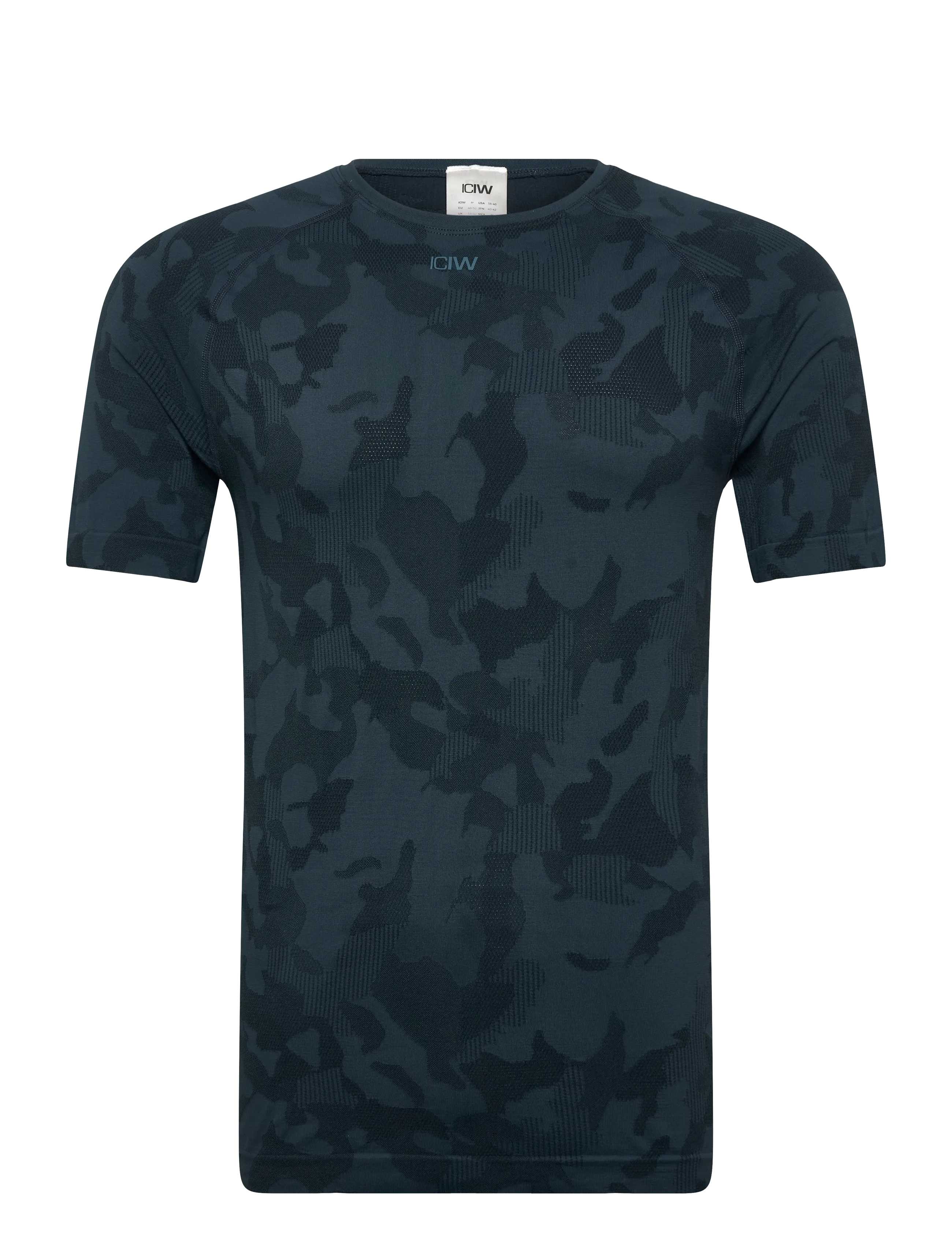 ICANIWILL Sculpt Seamless Graphic Tank Top M - Booztlet only men - DARK DUSTY TEAL / navy