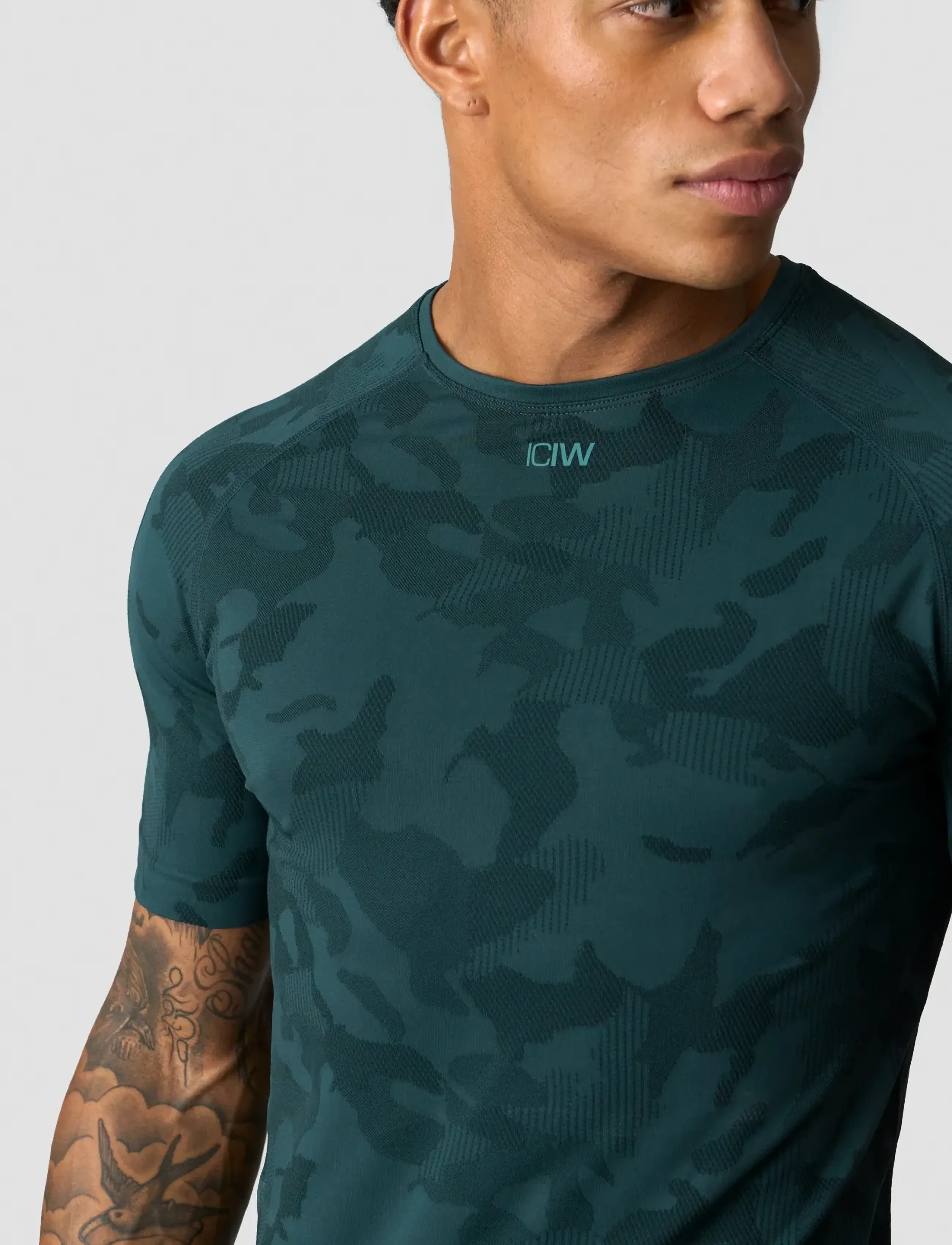 ICANIWILL - Sculpt Seamless Graphic Tank Top M - laveste priser - dark dusty teal - 3