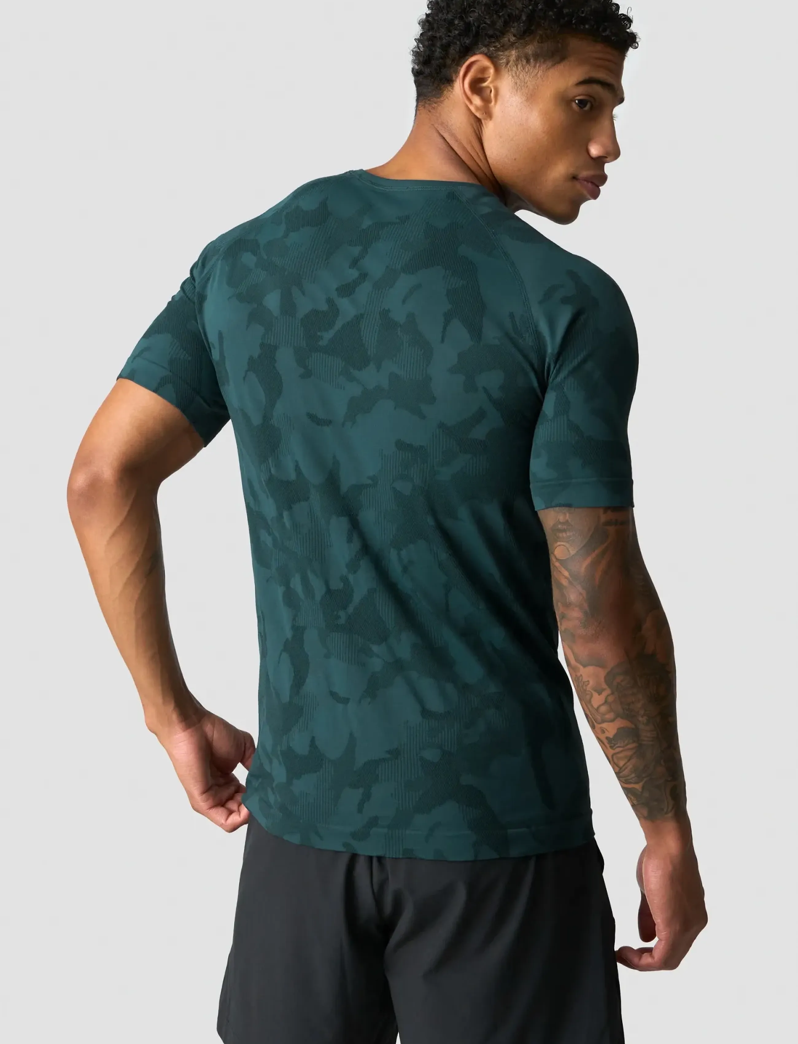 ICANIWILL - Sculpt Seamless Graphic Tank Top M - laveste priser - dark dusty teal - 4