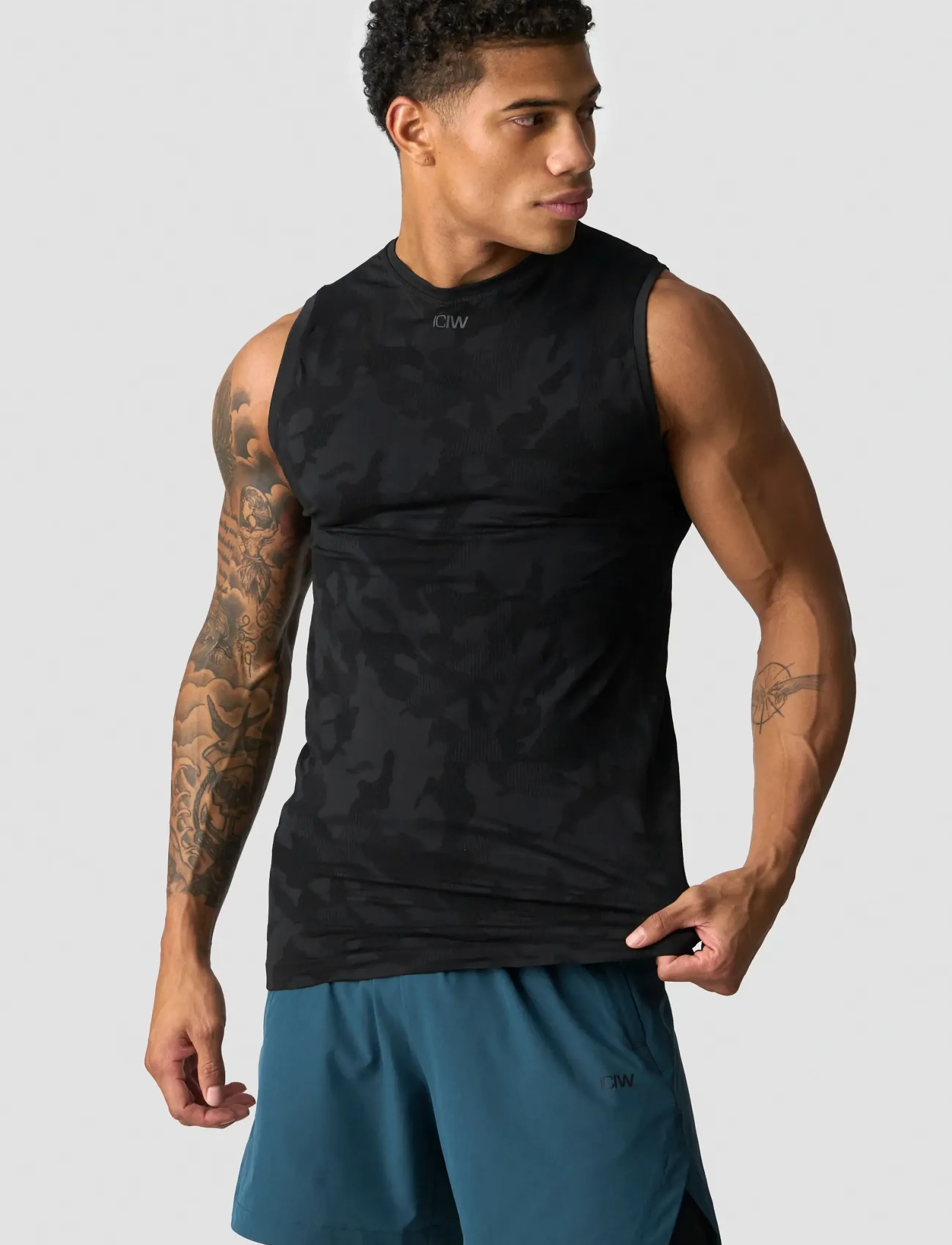 ICANIWILL - Sculpt Seamless Graphic Tank Top M - laveste priser - black - 3