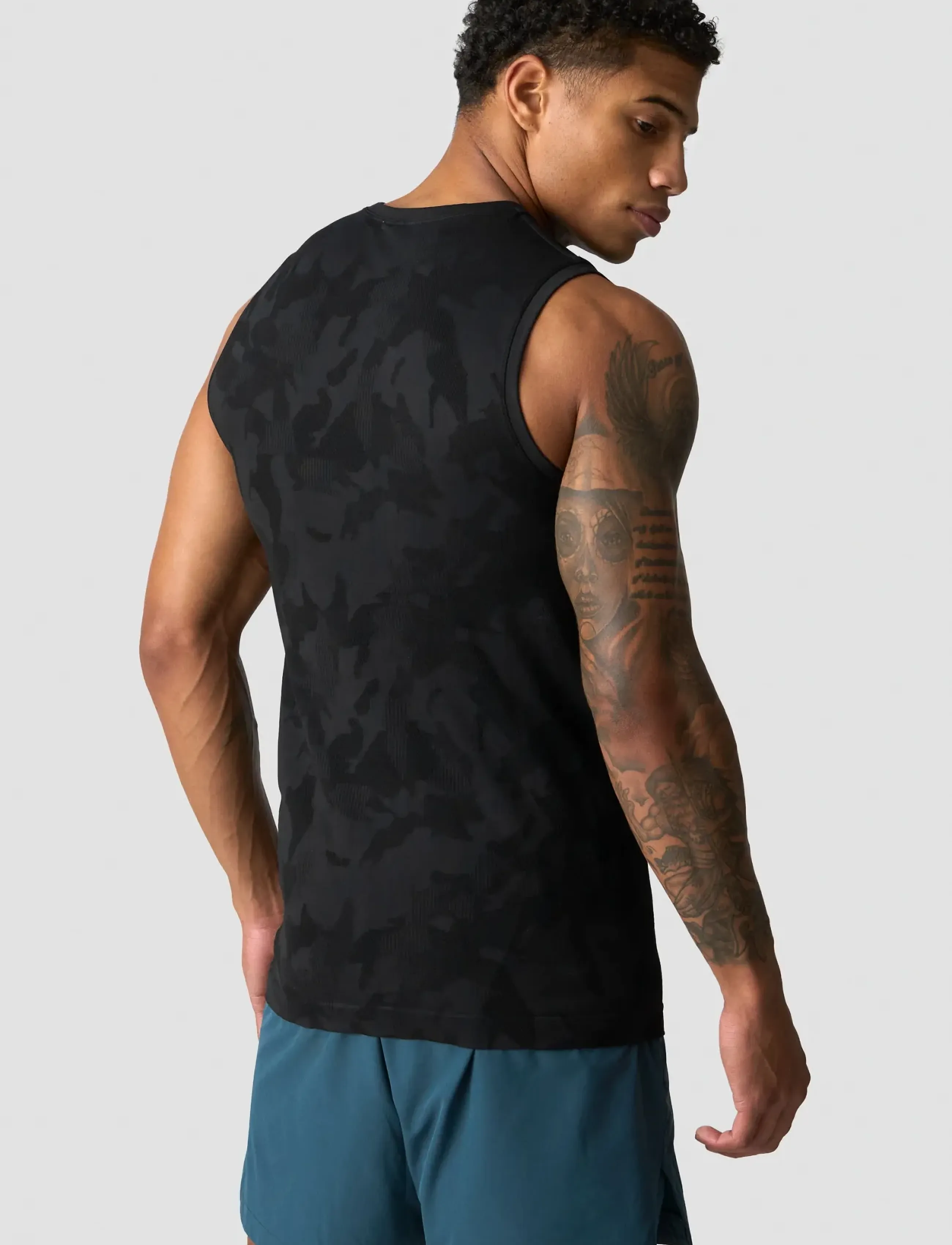 ICANIWILL - Sculpt Seamless Graphic Tank Top M - laveste priser - black - 4