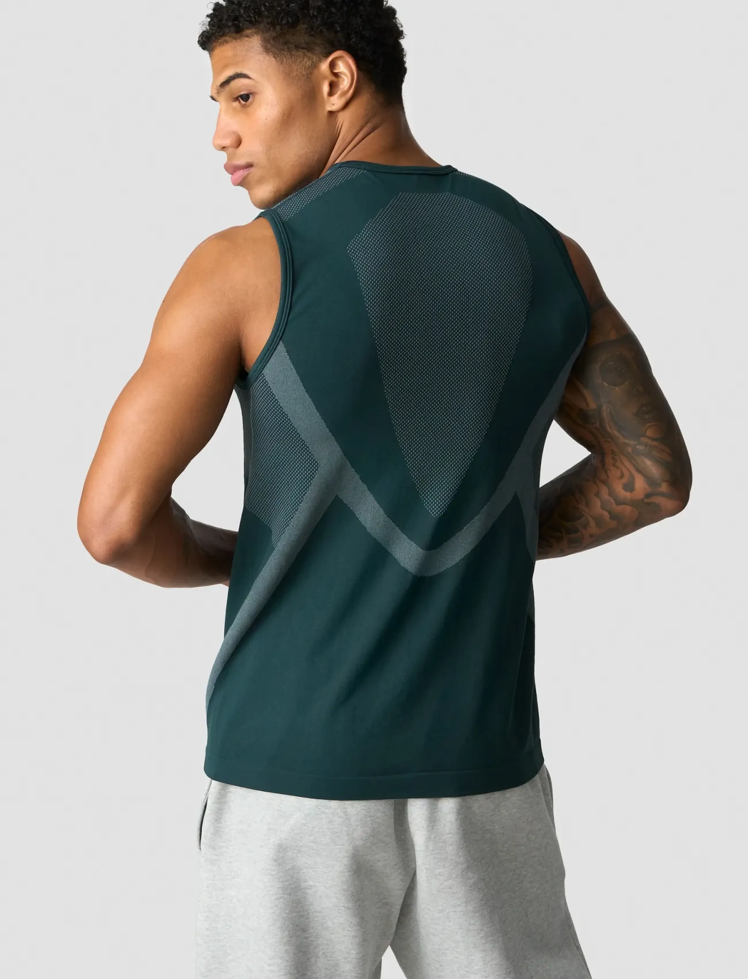 ICANIWILL - Sculpt Seamless Tank Top M - tank tops - dark dusty teal - 5