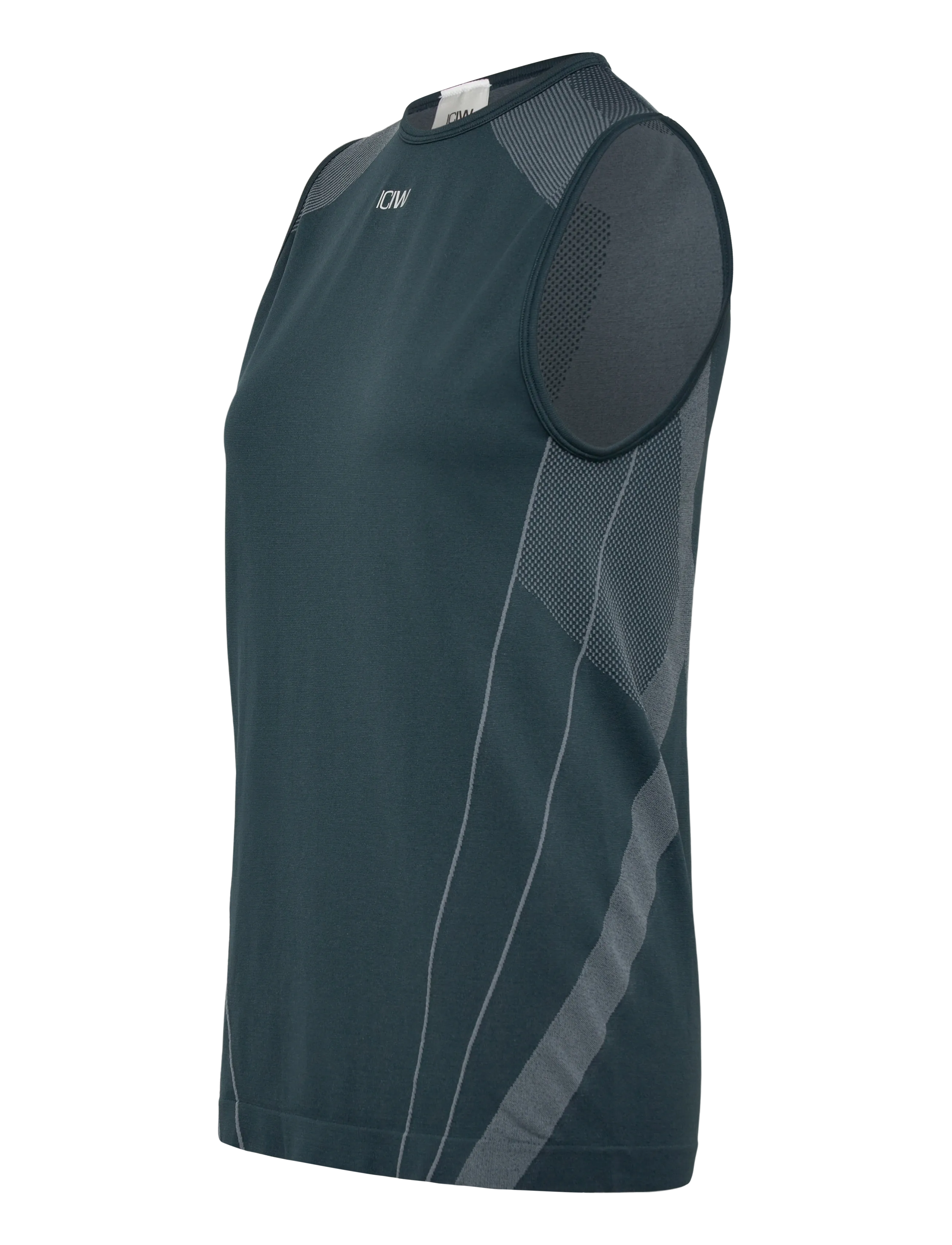 ICANIWILL - Sculpt Seamless Tank Top M - tank tops - dark dusty teal - 3