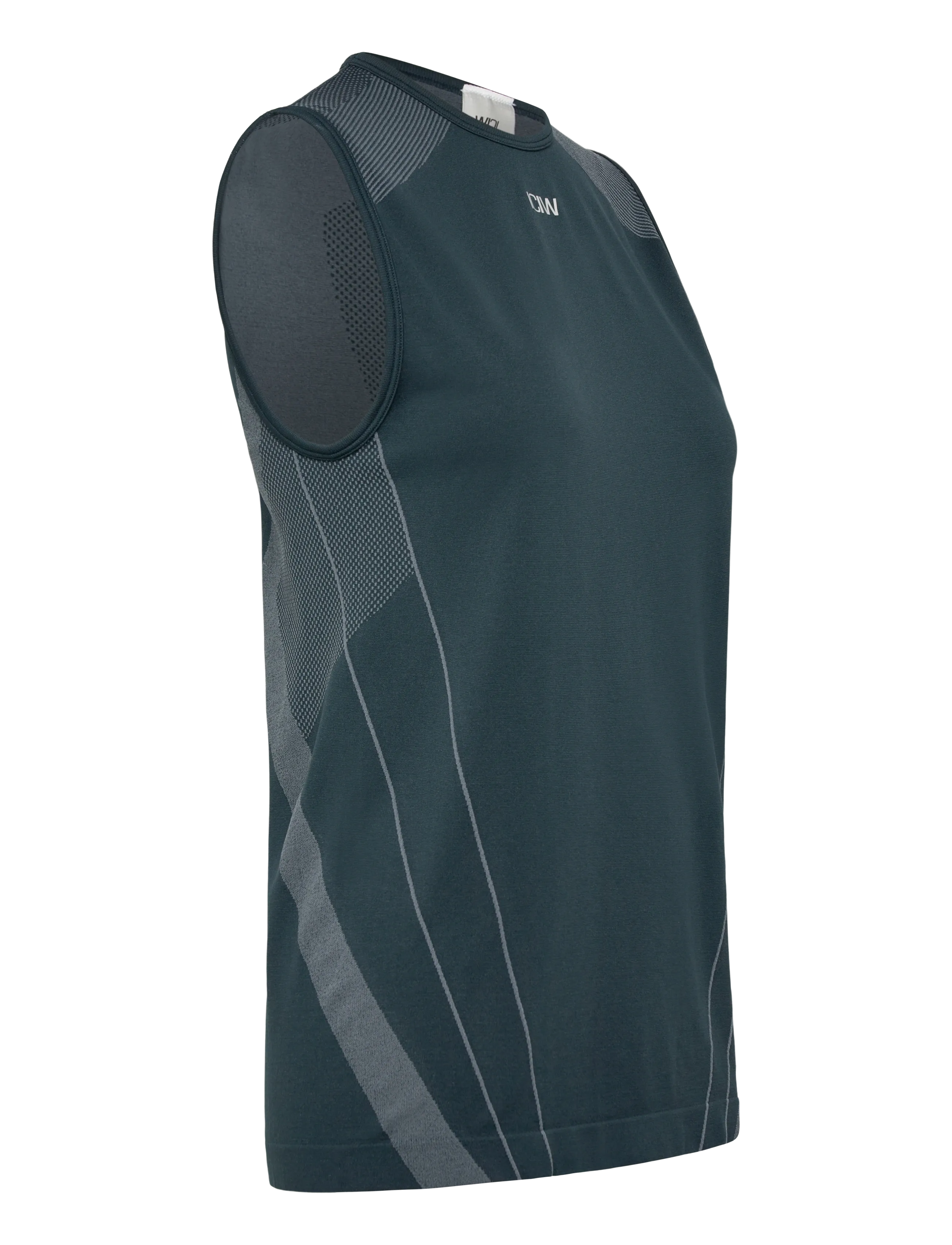 ICANIWILL - Sculpt Seamless Tank Top M - tank tops - dark dusty teal - 4