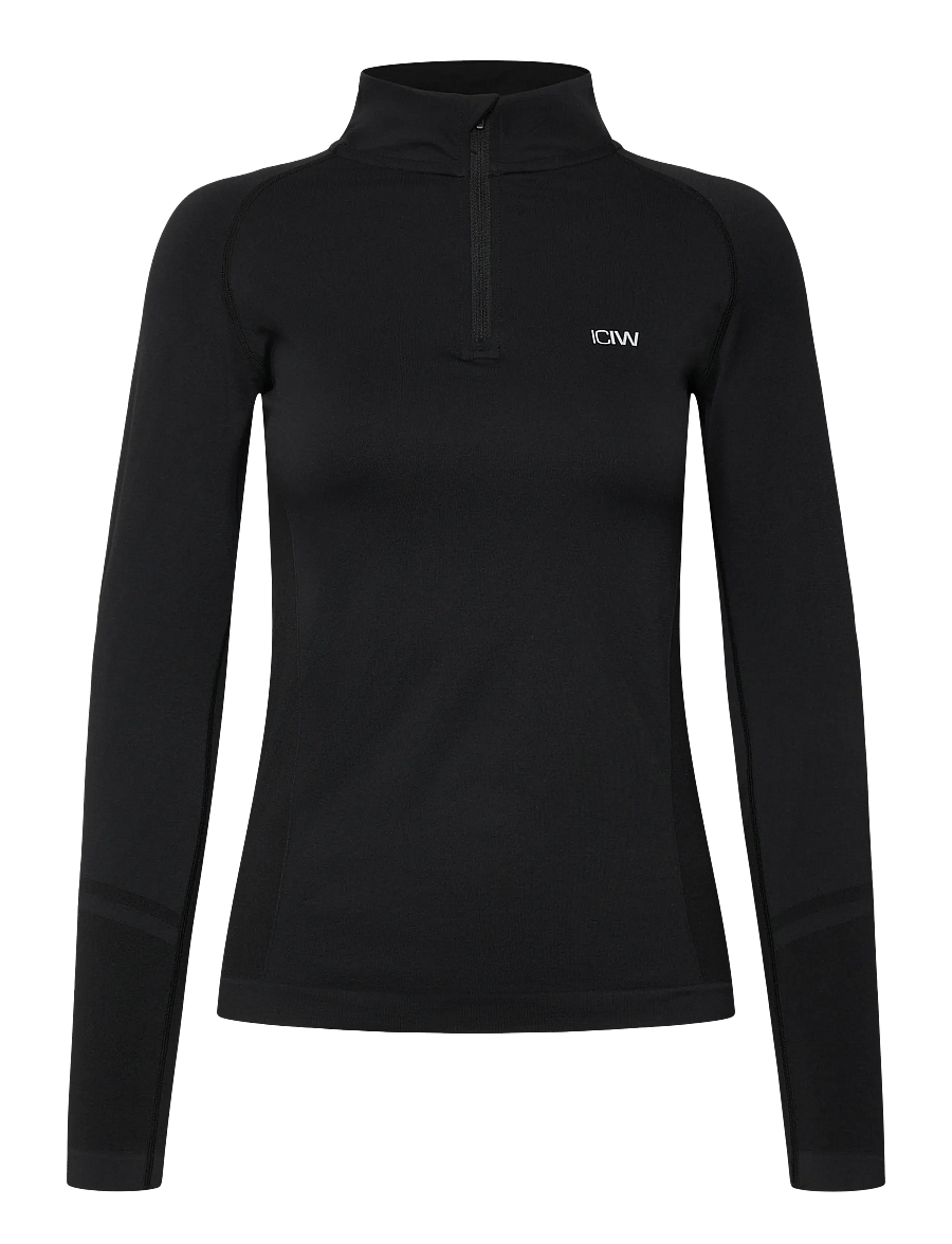 ICANIWILL - Define Seamless 1/4 Zip W - overdele - black - 1