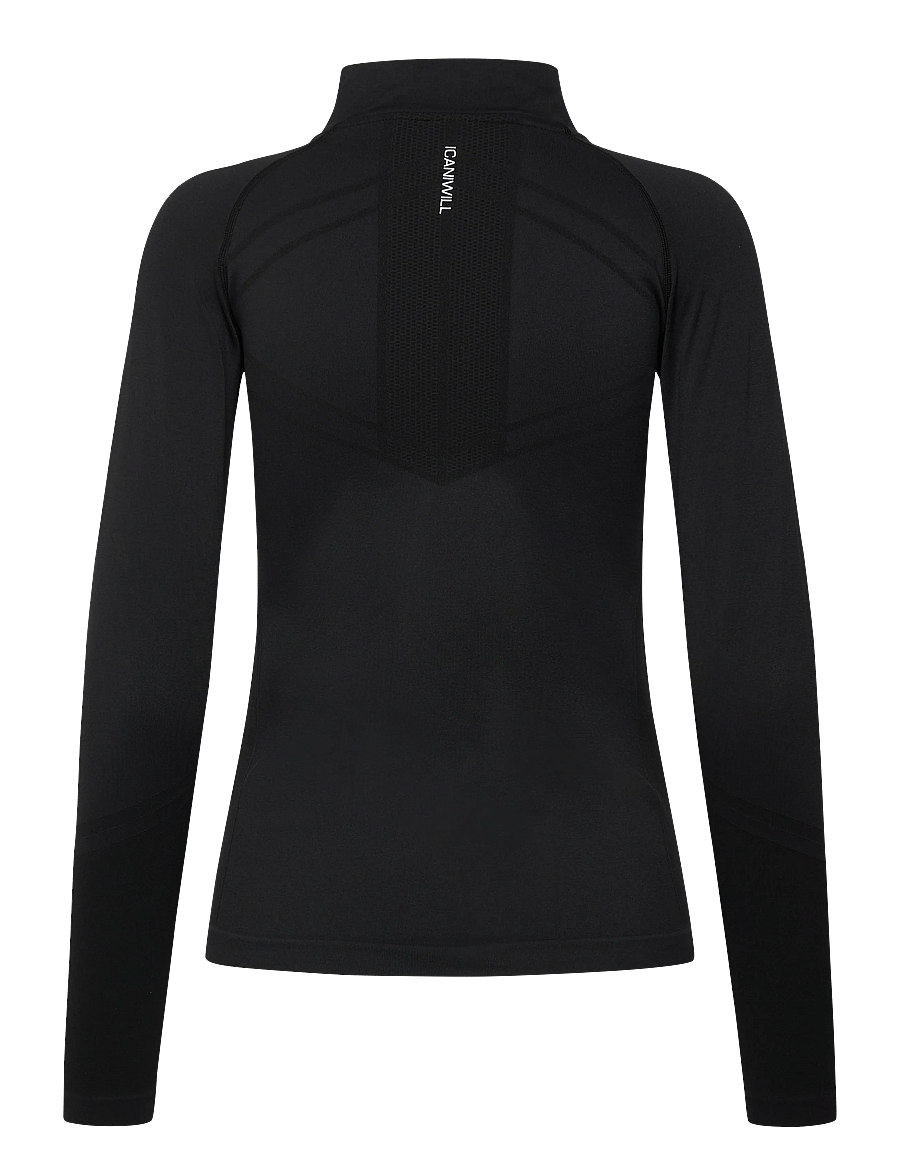 ICANIWILL - Define Seamless 1/4 Zip W - overdele - black - 2