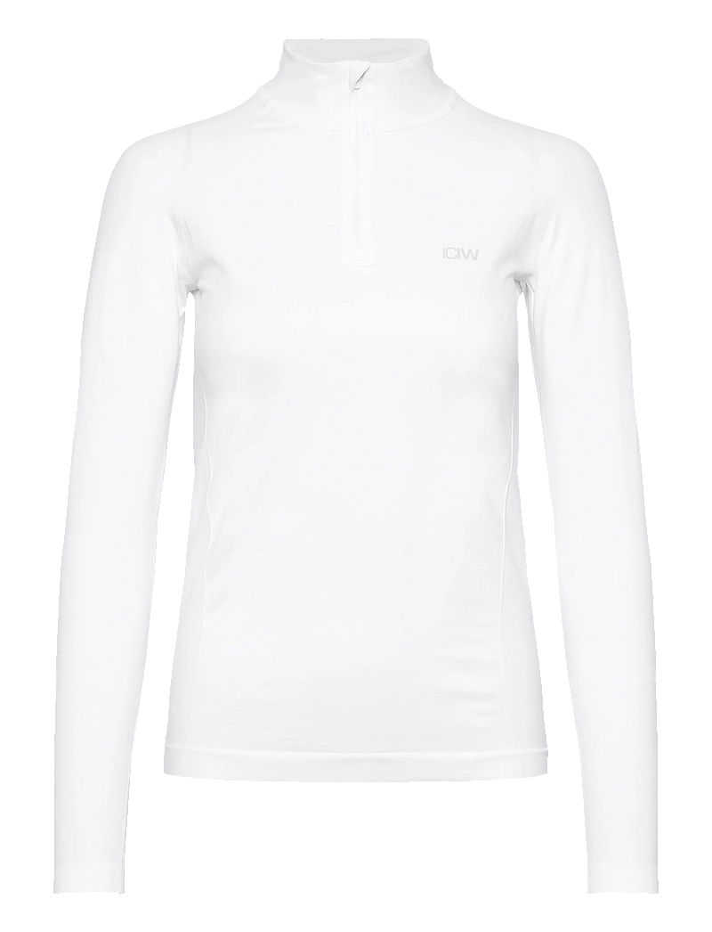 ICANIWILL - Define Seamless 1/4 Zip W - topi ar garām piedurknēm - white - 1