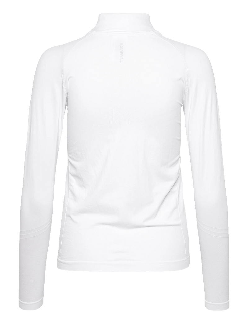 ICANIWILL - Define Seamless 1/4 Zip W - topi ar garām piedurknēm - white - 2
