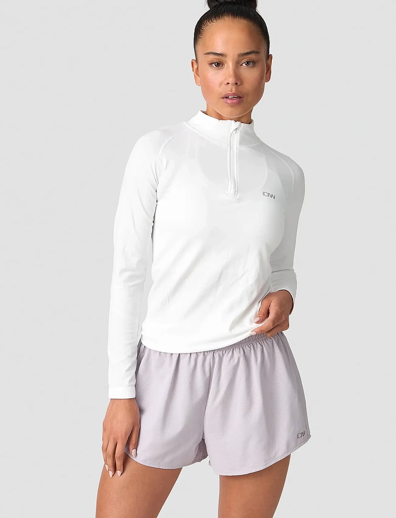 ICANIWILL - Define Seamless 1/4 Zip W - topi ar garām piedurknēm - white - 4