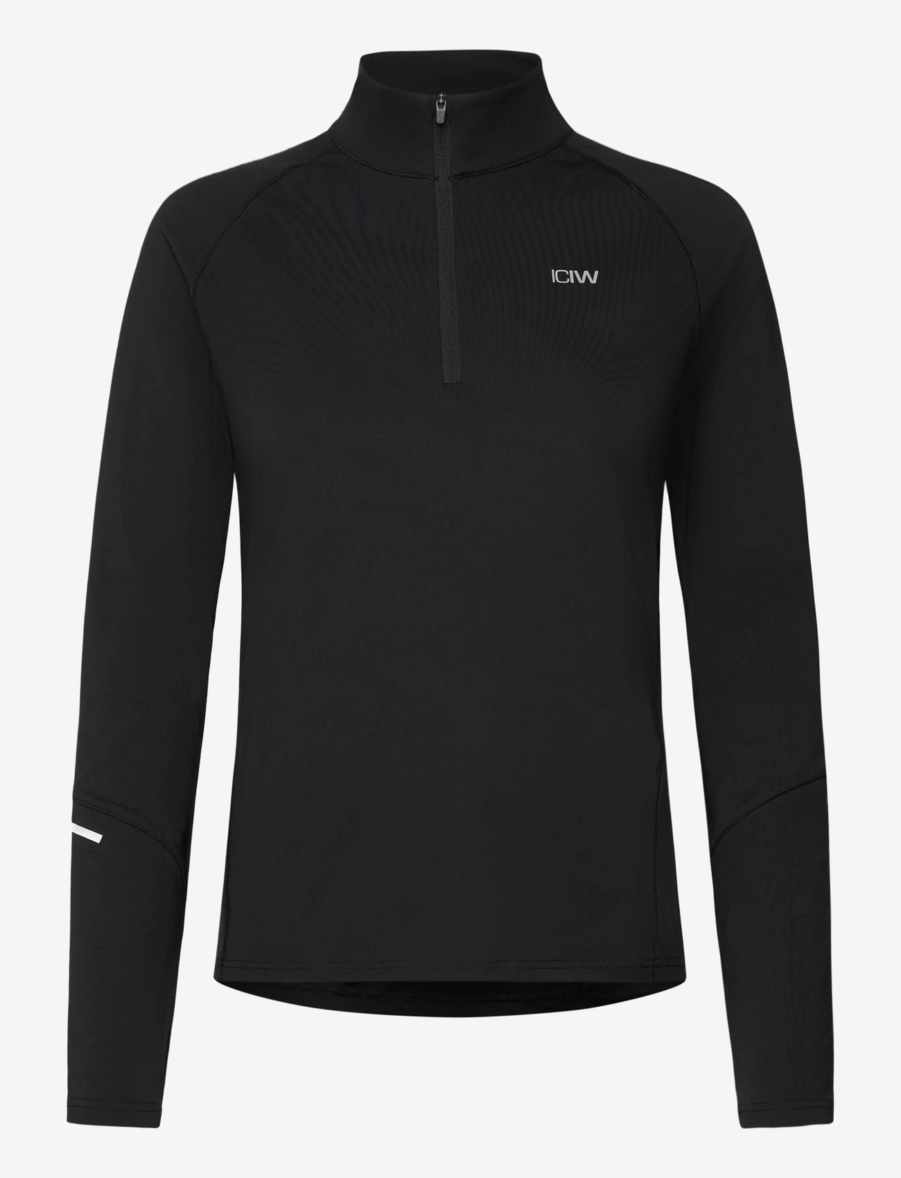 ICANIWILL - Everyday Long Sleeve Stripe 1/4 Zip - tops - black - 1