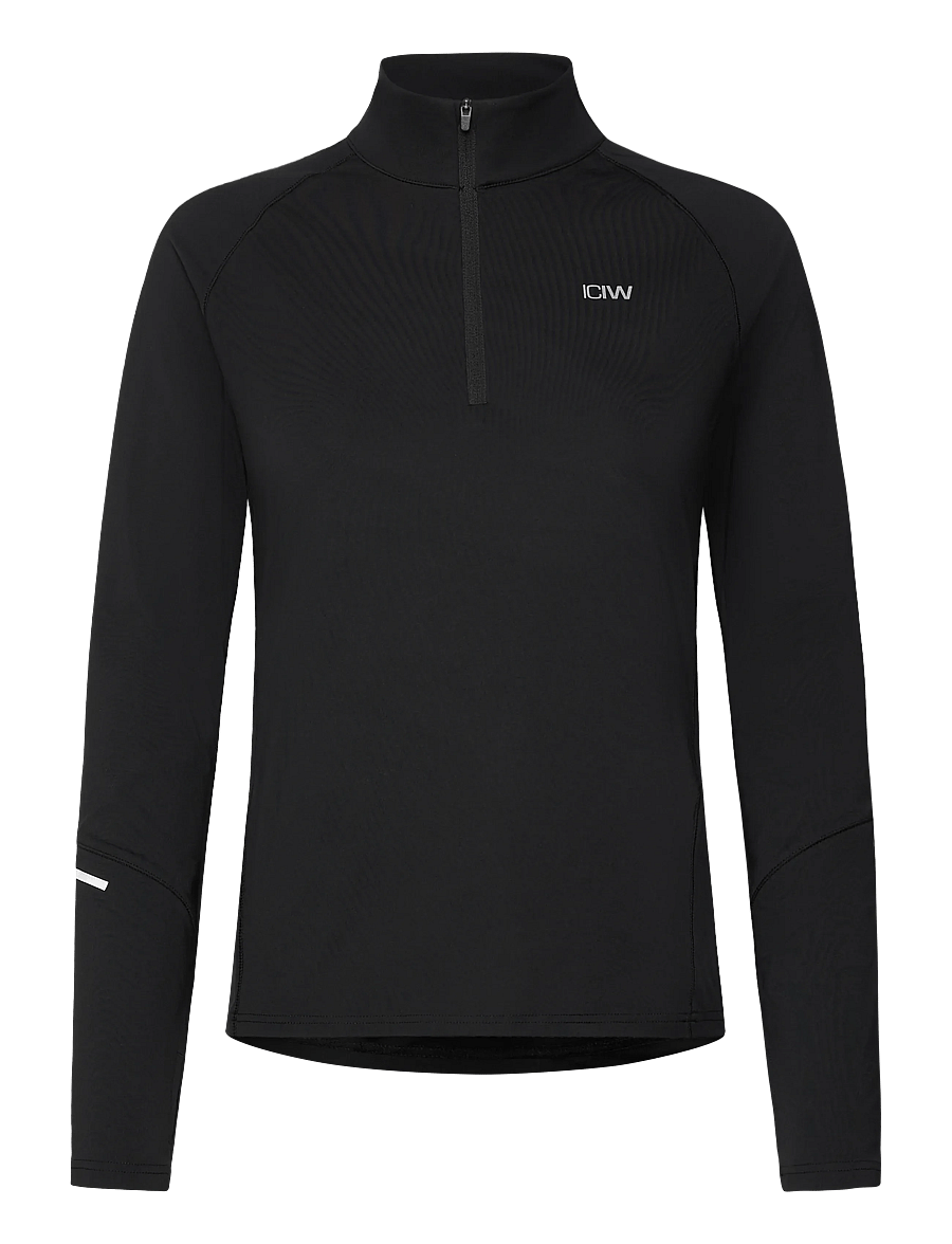 ICANIWILL - Everyday Long Sleeve Stripe 1/4 Zip - góry - black - 1