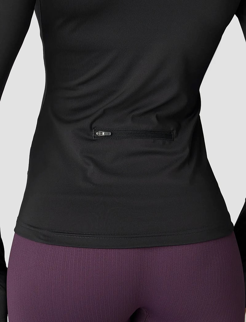 ICANIWILL - Everyday Long Sleeve Stripe 1/4 Zip - tops - black - 5