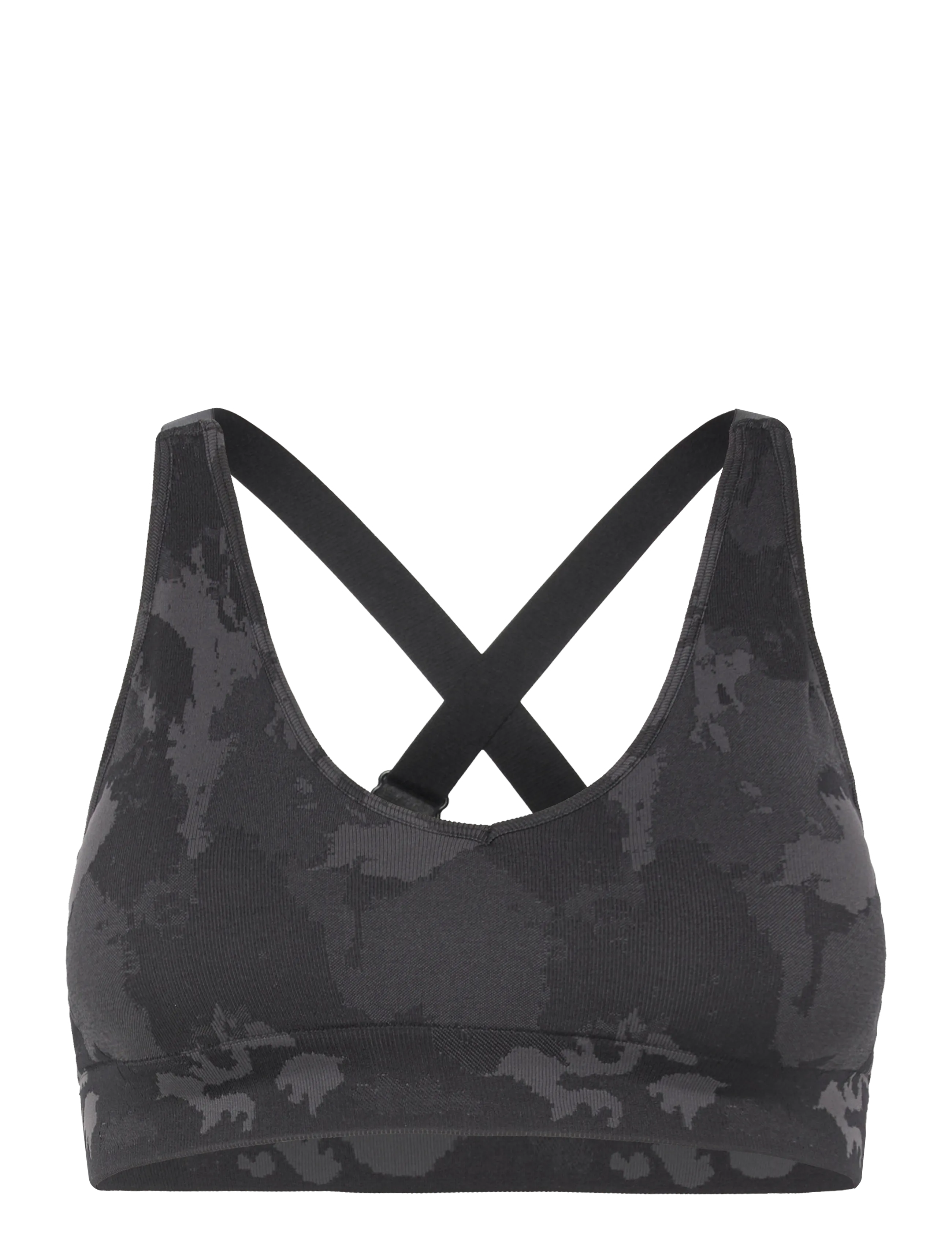 ICANIWILL Camo Seamless V-neck Sports bra - BH'er - DARK GREY CAMO / grey
