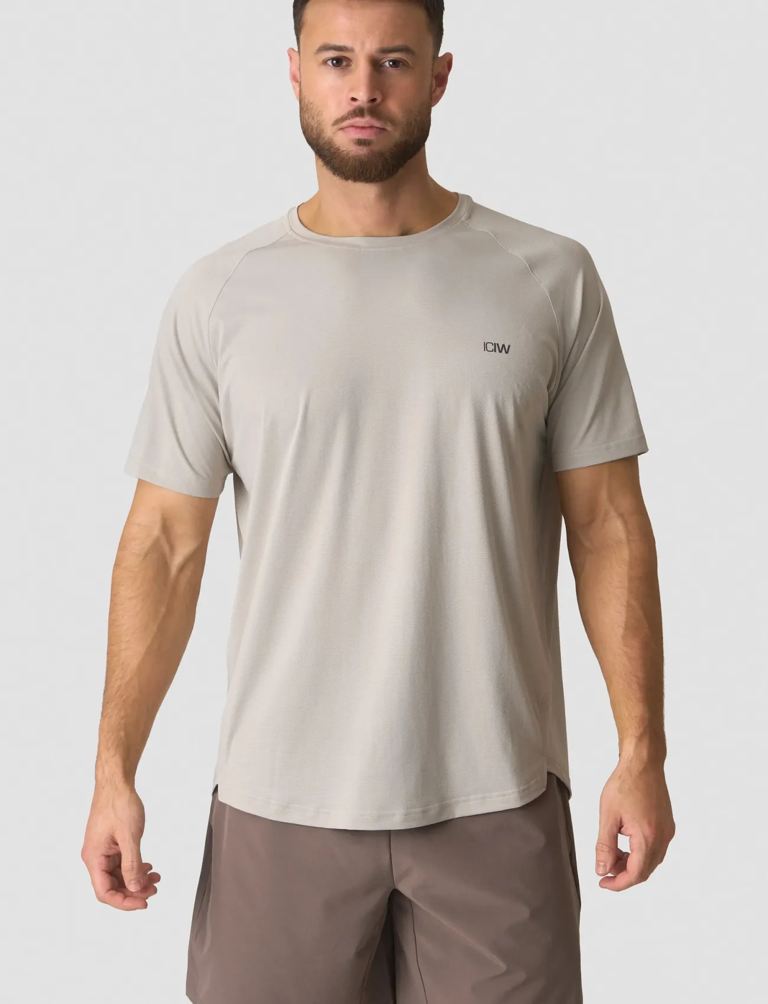 ICANIWILL Stride Raglan T-Shirt M, XXL, Sport Oberteile, Beige - T-shirts, Männerswear