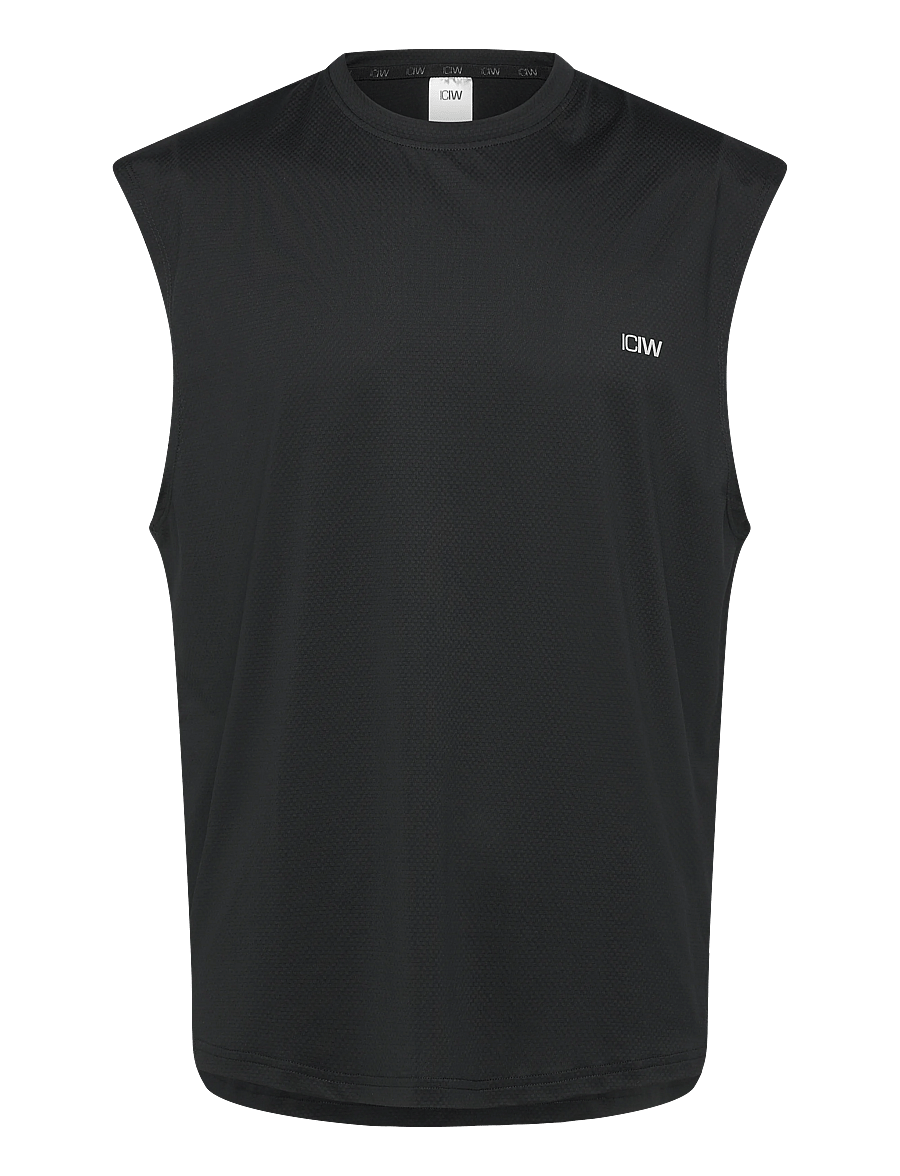 ICANIWILL - Stride Sleeveless T-shirt M - tank tops - black - 1