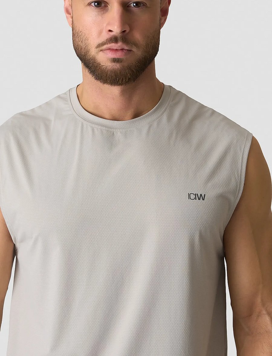ICANIWILL - Stride Sleeveless T-shirt M - tank tops - cloudy grey - 4