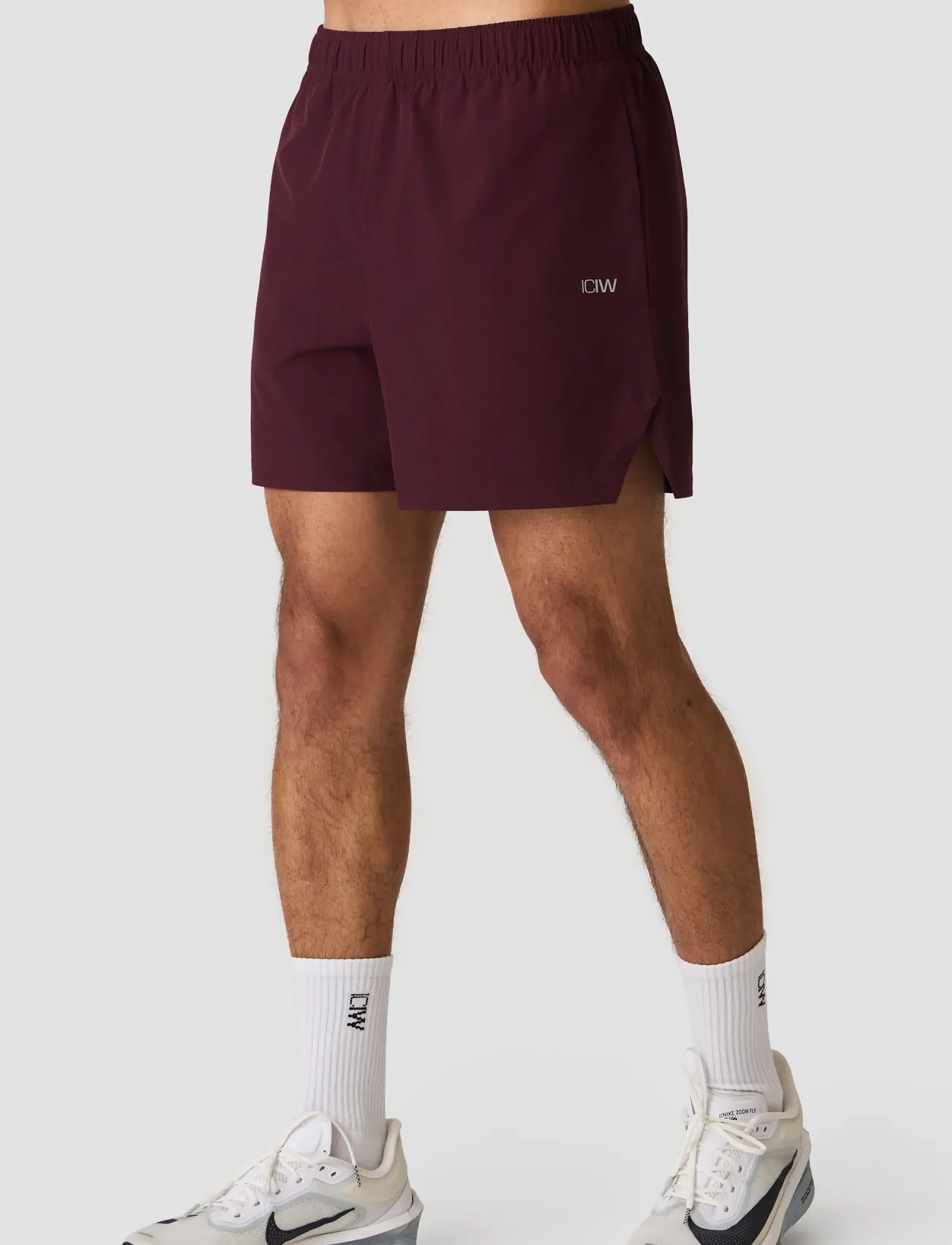 ICANIWILL Essential Cardio 5'' Shorts M, S, Burgundy, Sport Shorts > Sport Training Shorts, Herre