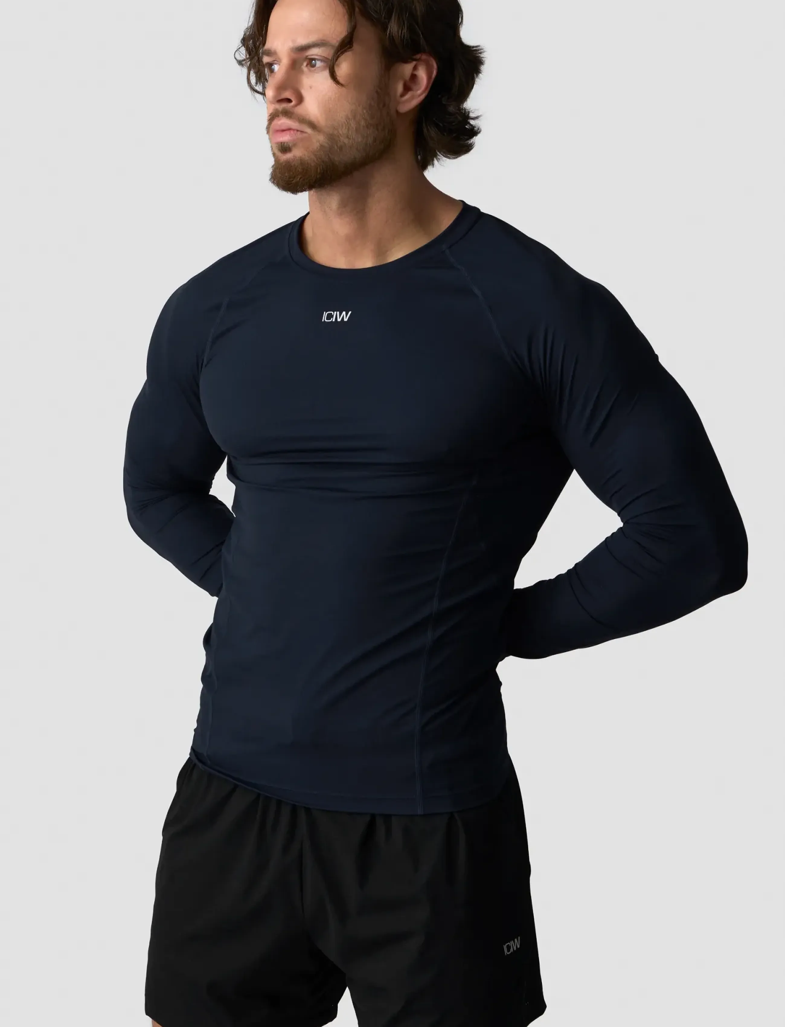 ICANIWILL - Ignite Muscle Fit Long Sleeve M - aluskihina kantavad alussärgid - navy - 3