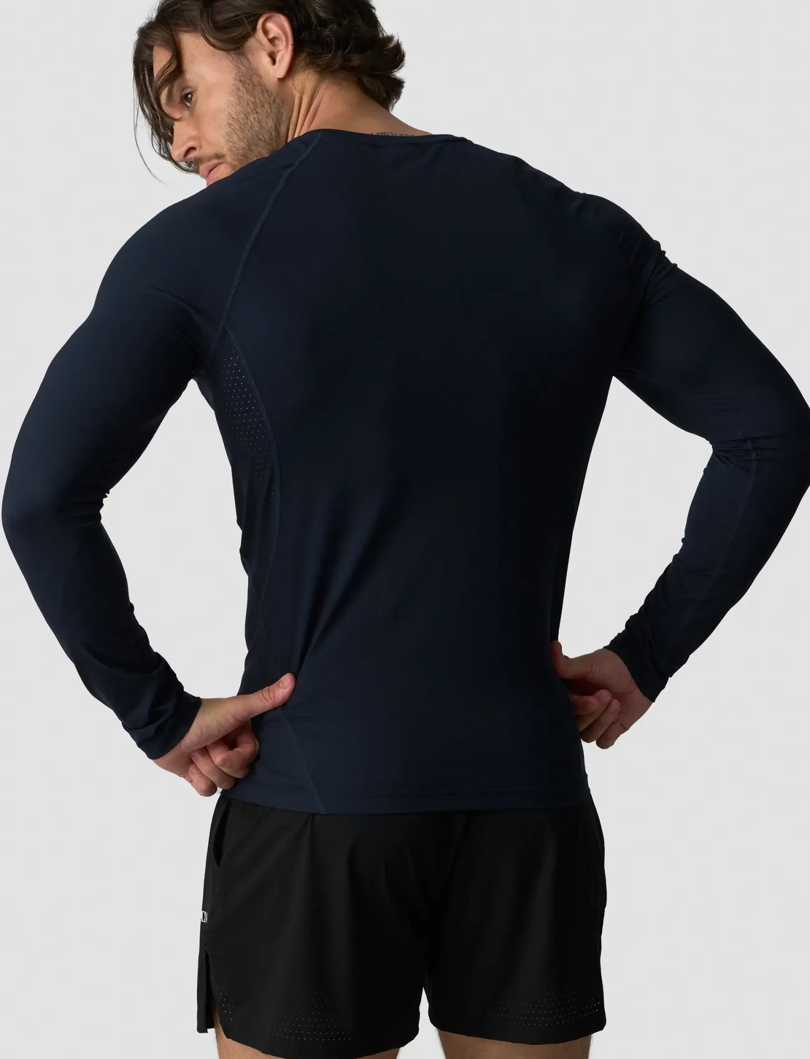 ICANIWILL - Ignite Muscle Fit Long Sleeve M - aluskihina kantavad alussärgid - navy - 4