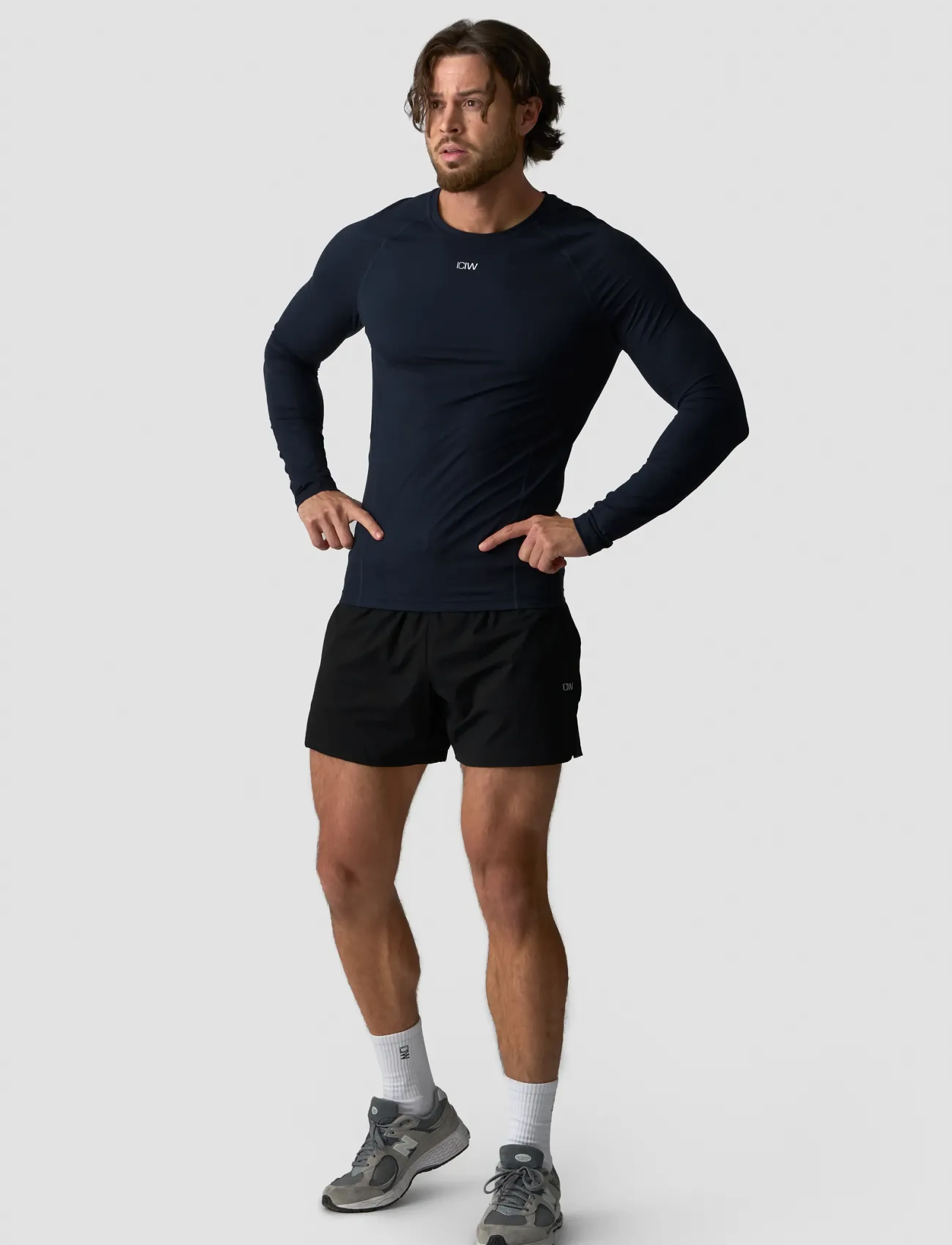 ICANIWILL - Ignite Muscle Fit Long Sleeve M - aluskihina kantavad alussärgid - navy - 5