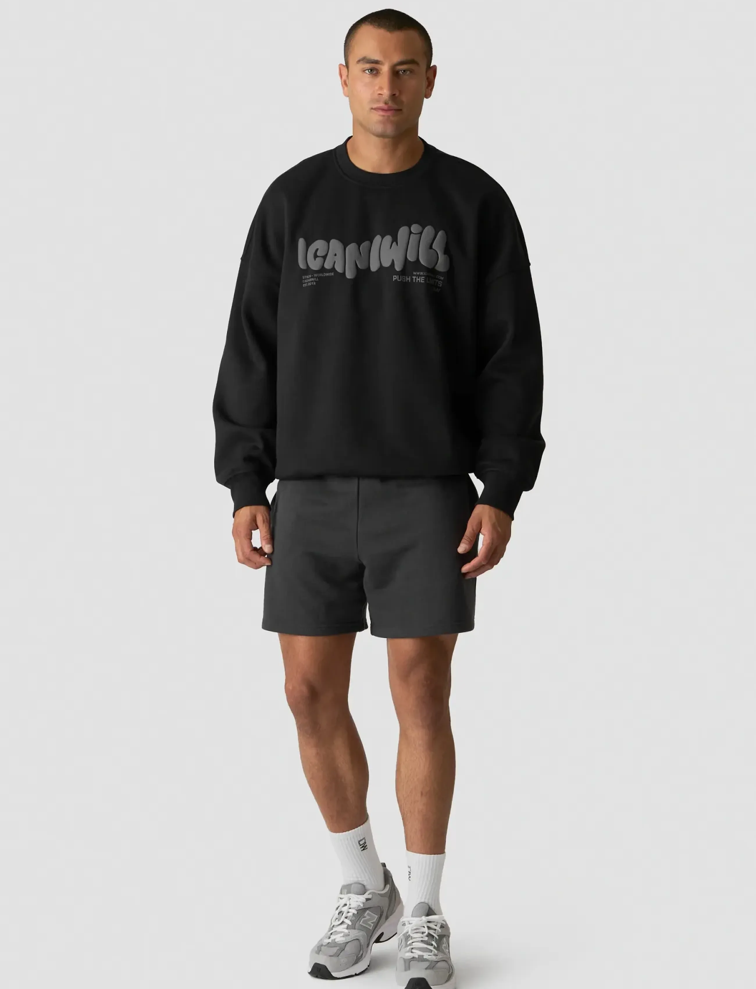 ICANIWILL - Everyday Unbrushed Sweat Shorts M - sweatshorts - dark grey - 5