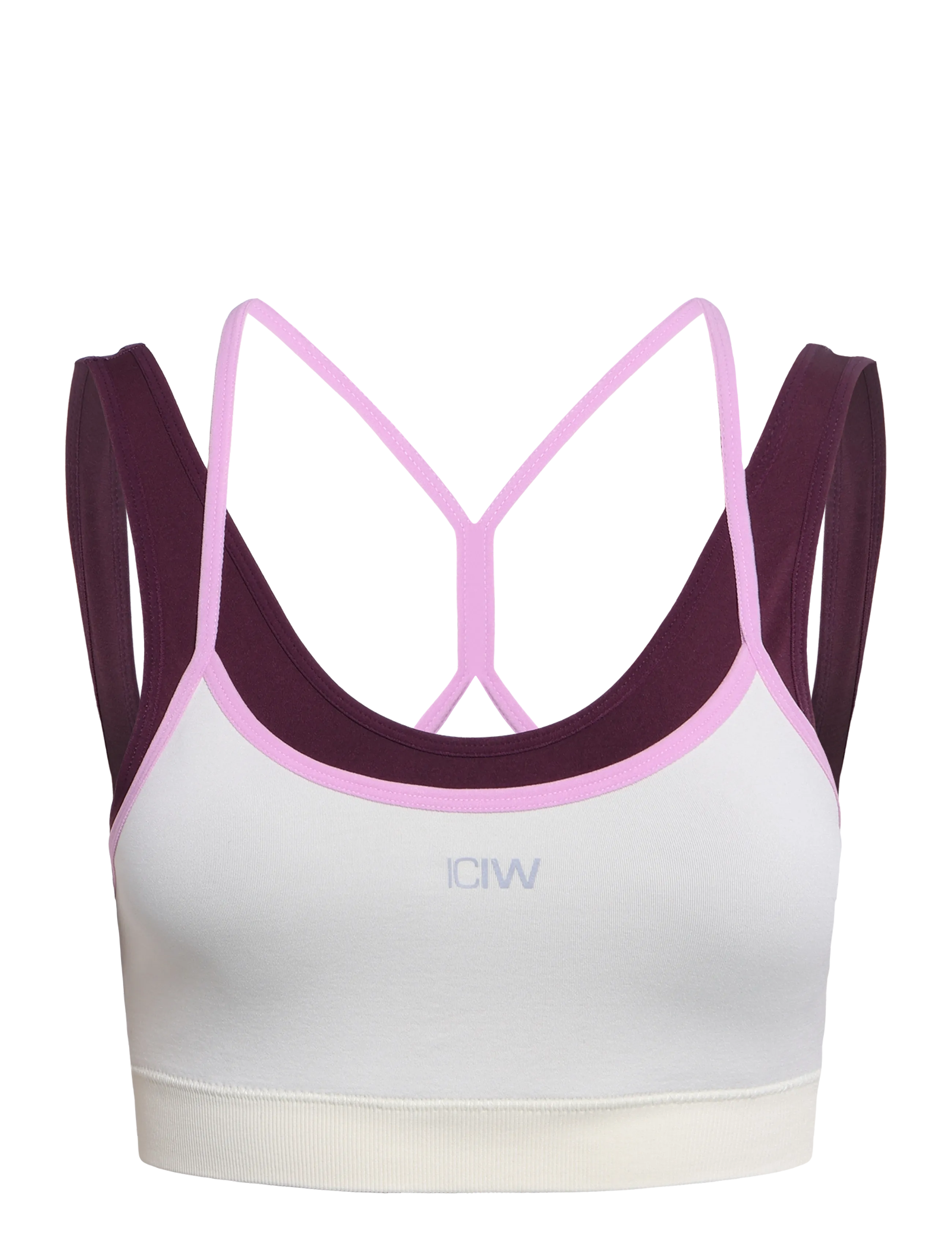 ICANIWILL Mirage Seamless Double Layer Sports Bra - Rinnahoidjad - PALE LEMON / cream