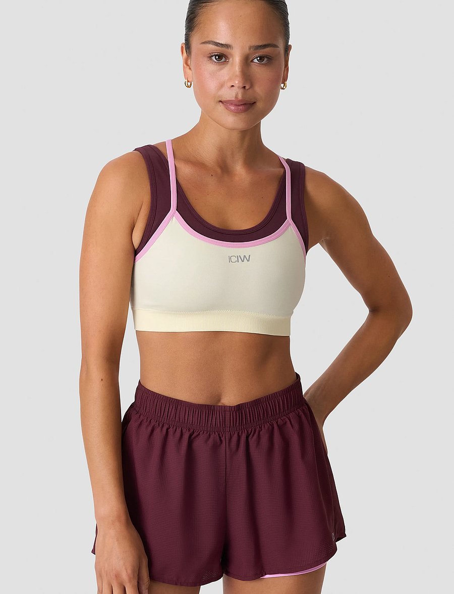 ICANIWILL - Mirage Seamless Double Layer Sports Bra - sport-bhs - pale lemon - 0