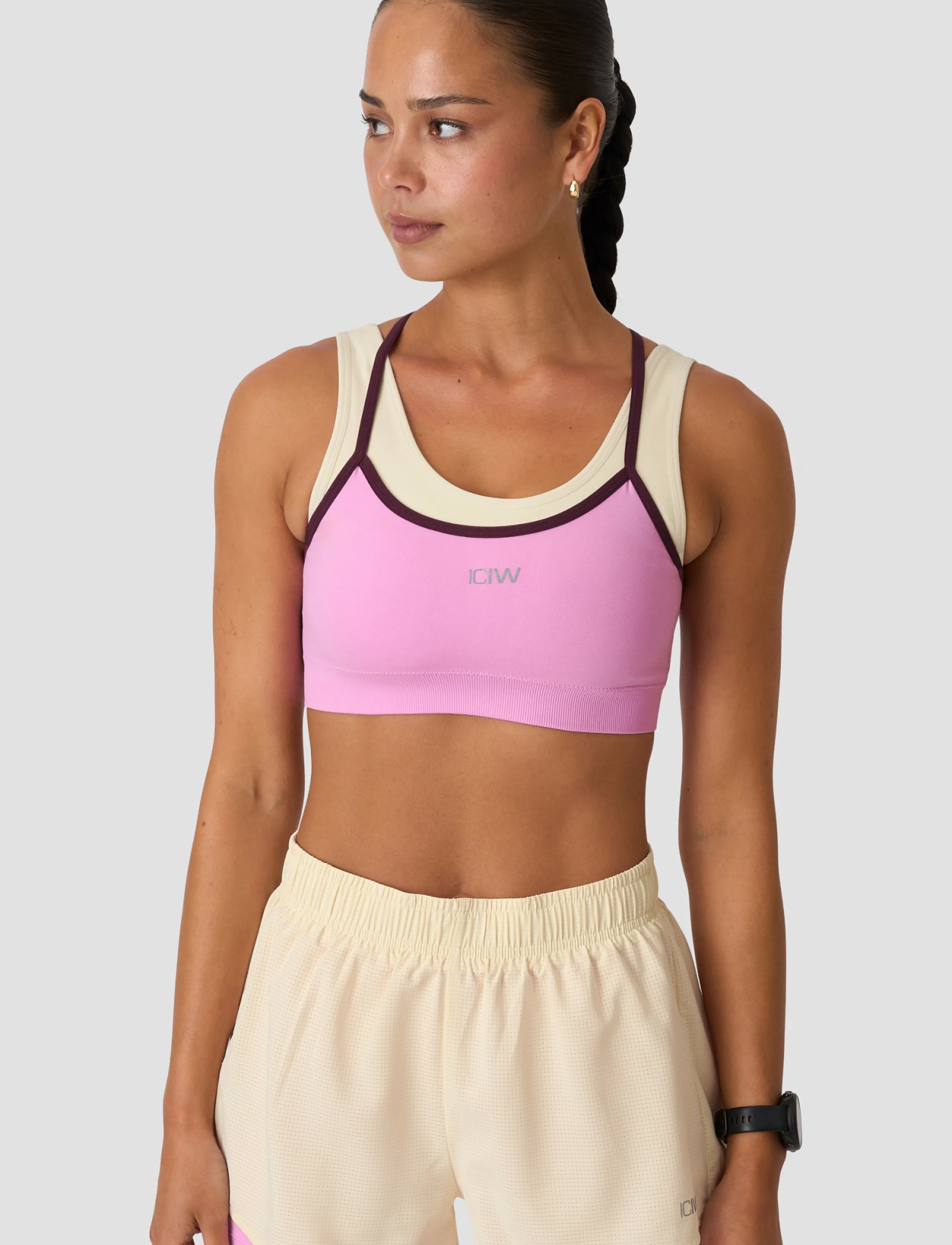 ICANIWILL - Mirage Seamless Double Layer Sports Bra - sport-bhs - pink lotus - 0
