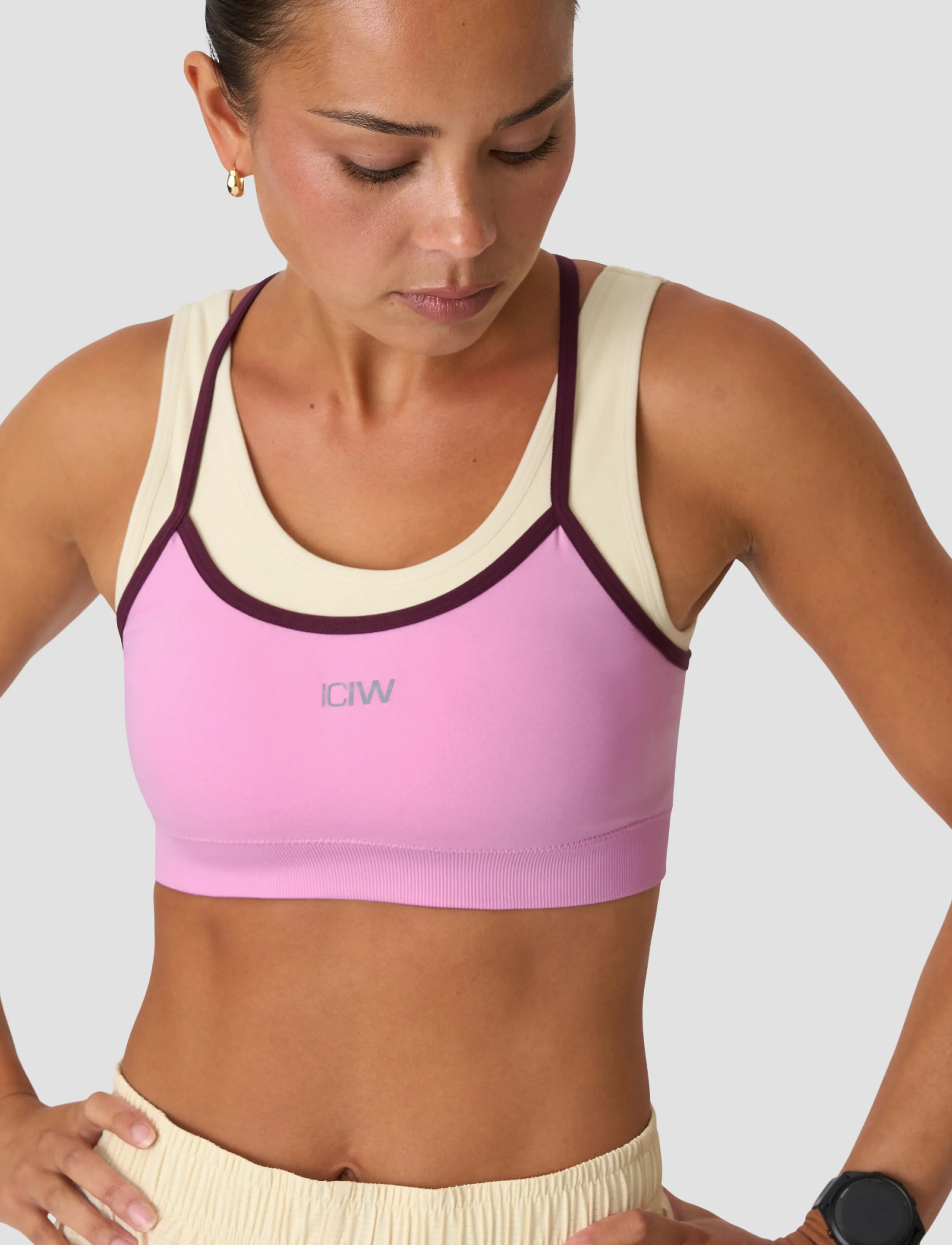ICANIWILL - Mirage Seamless Double Layer Sports Bra - sport-bhs - pink lotus - 4