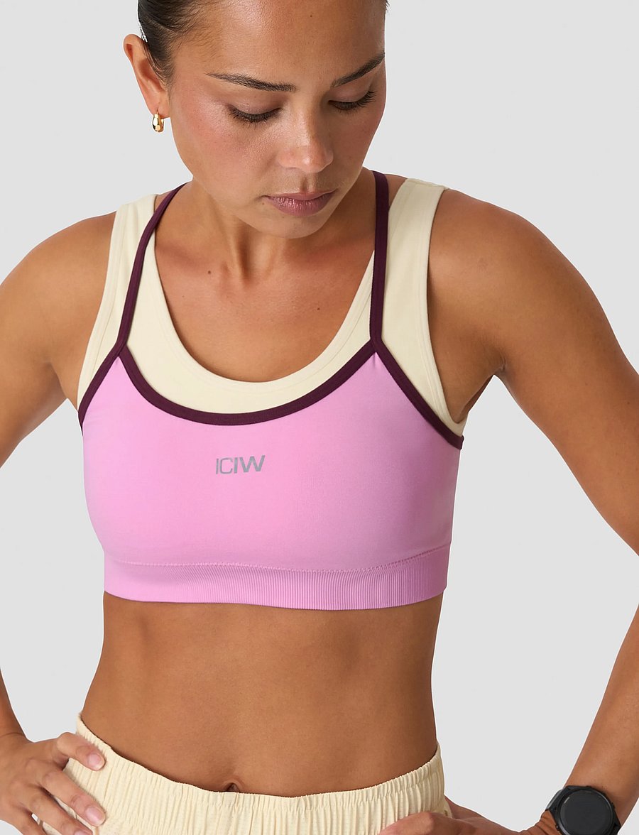 ICANIWILL - Mirage Seamless Double Layer Sports Bra - sport-bhs - pink lotus - 4