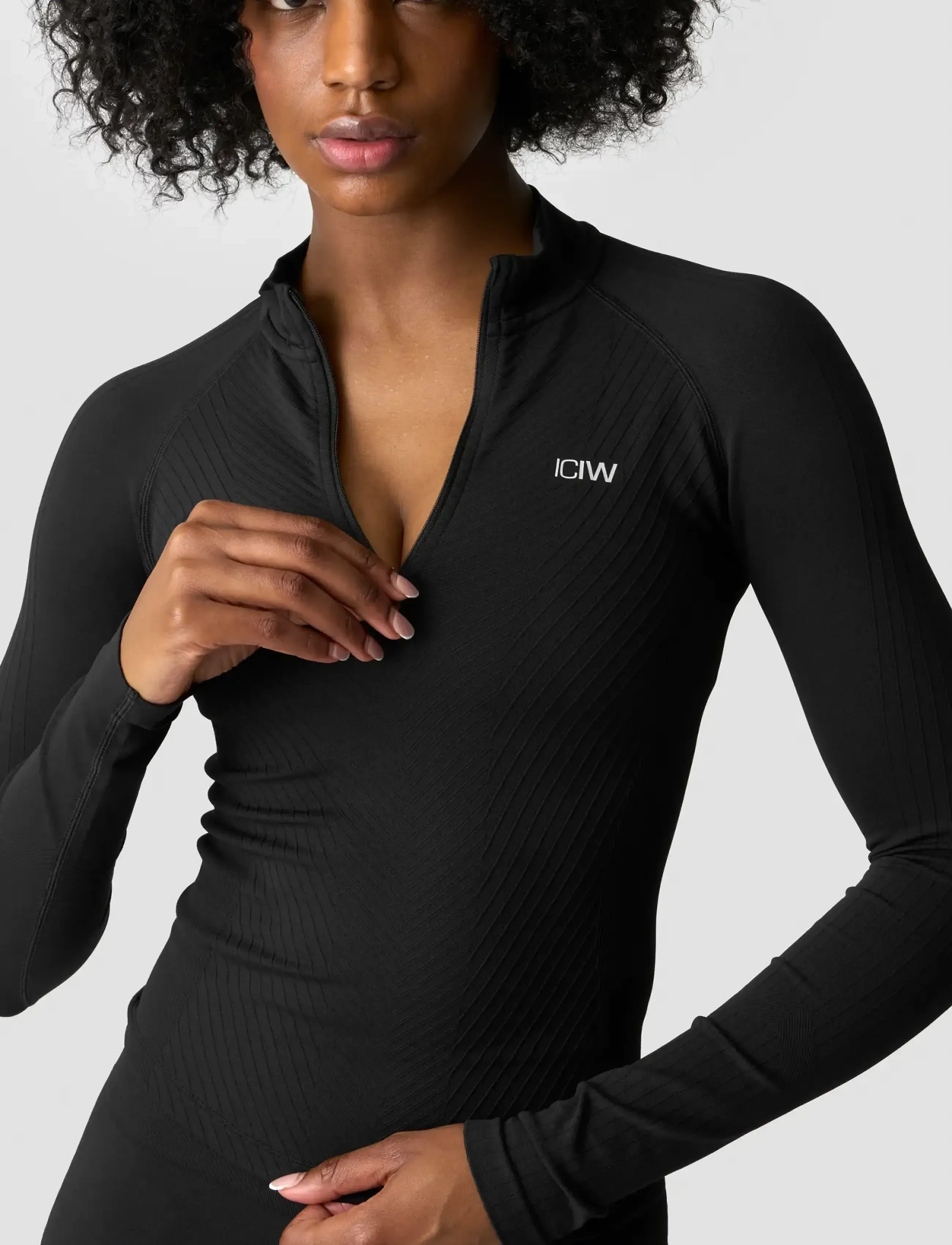 ICANIWILL - Ignite Seamless 1/2 Zip LS W - jacken & mäntel - black - 0