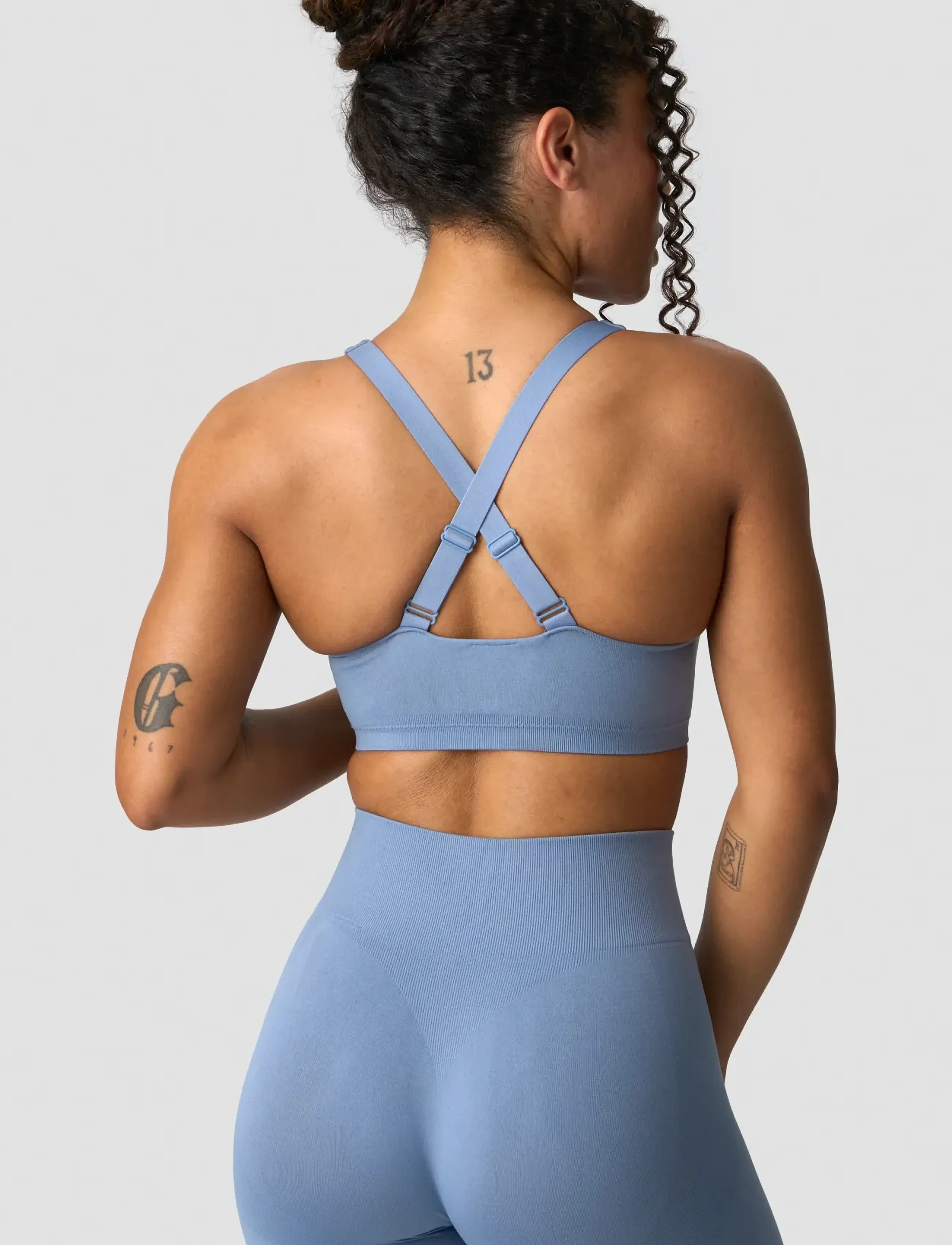 ICANIWILL - Smooth Seamless Sports Bra - sports bh'er: lav støtte - metal blue - 3
