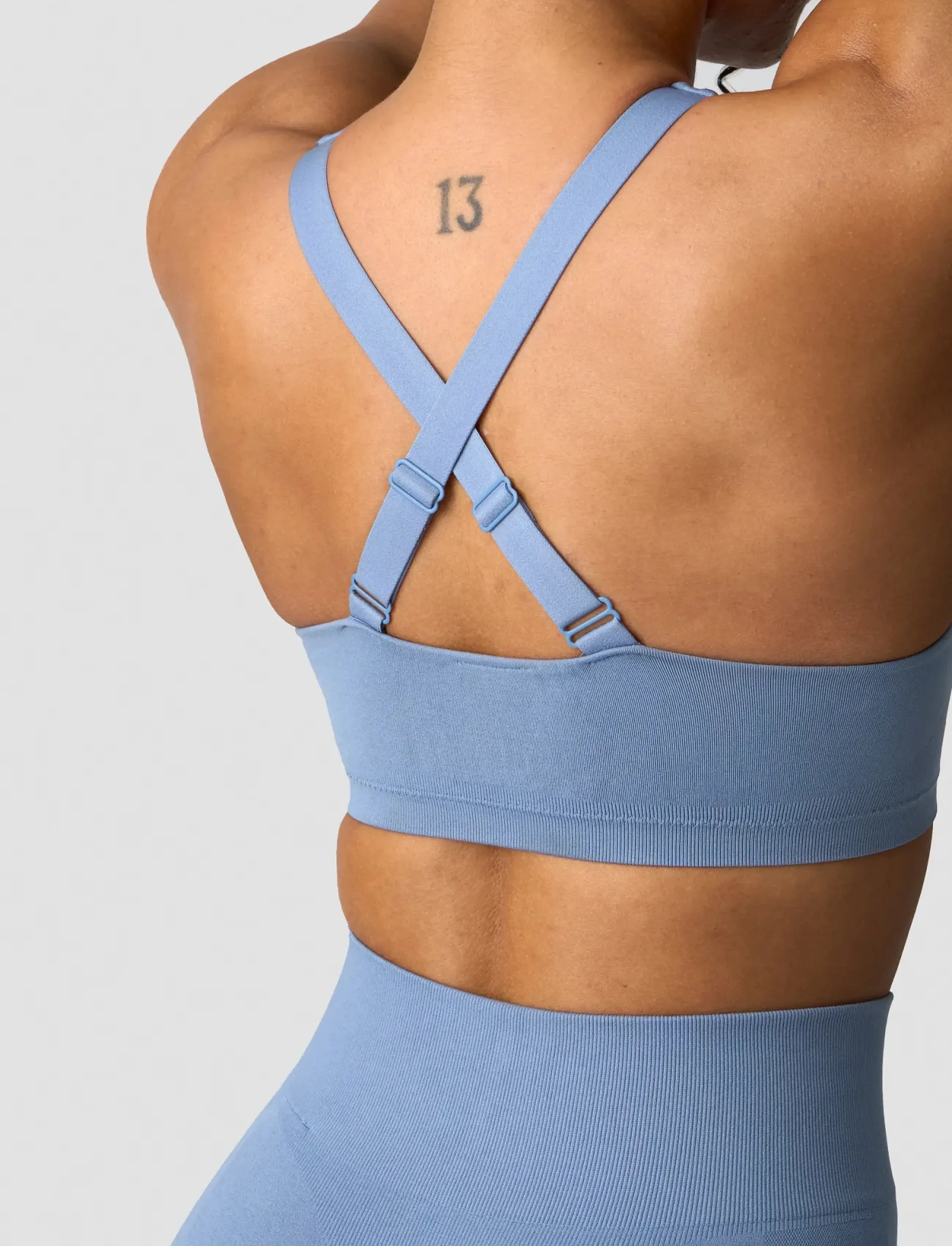 ICANIWILL - Smooth Seamless Sports Bra - sports bh'er: lav støtte - metal blue - 5