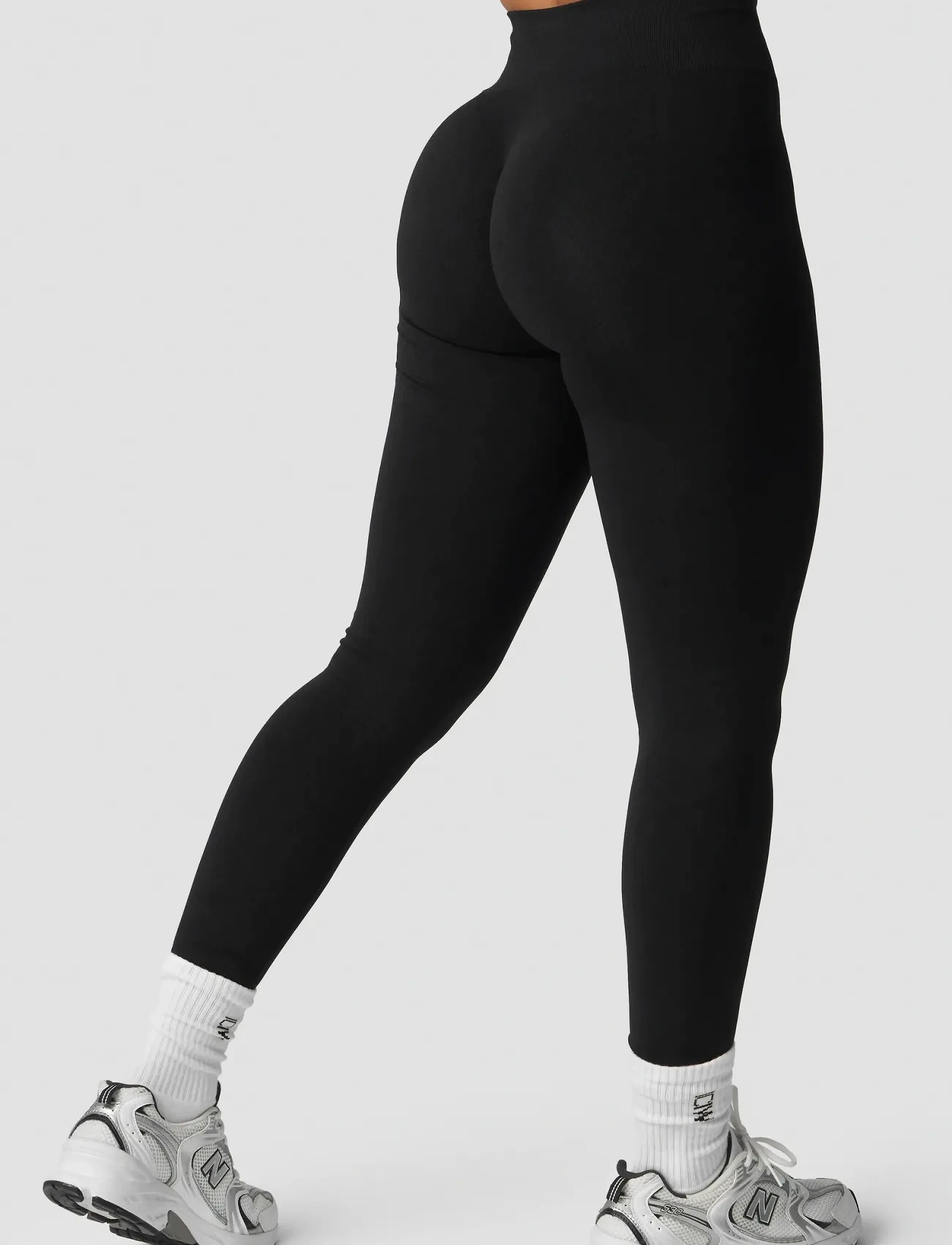 ICANIWILL Smooth Seamless Tights W, Kvinder, Højtaljede Sømløse Tights, Sort, Str: S
