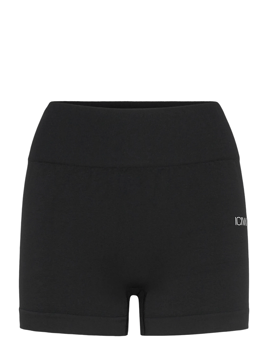 ICANIWILL - Smooth Seamless Shorts W - 1/2 længde - black - 1