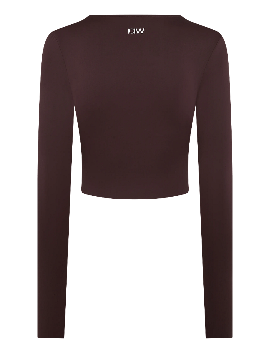 ICANIWILL - Nimble Wrap Long Sleeve W - Överdelar - espresso - 2