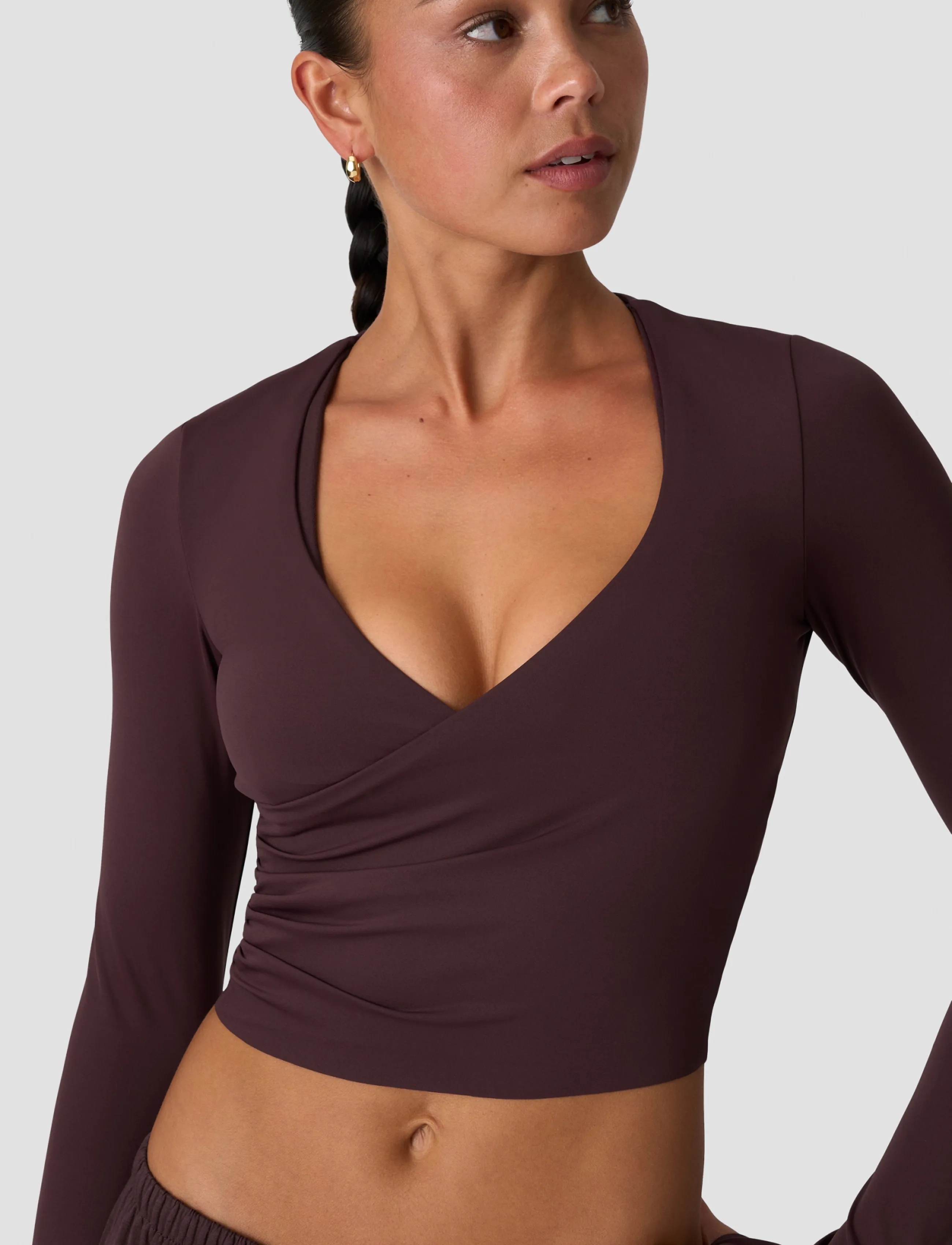 ICANIWILL - Nimble Wrap Long Sleeve W - Överdelar - espresso - 4