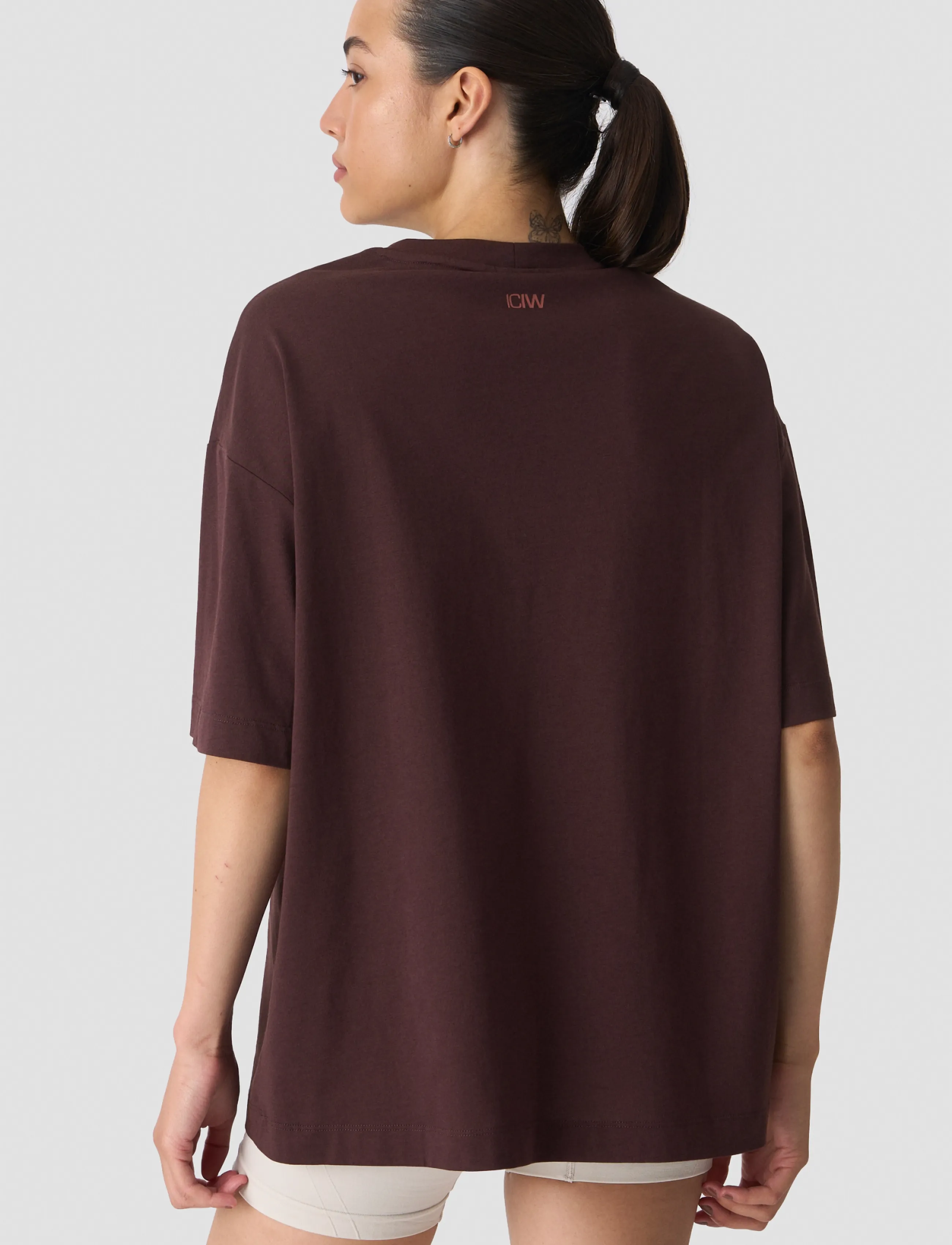 ICANIWILL - Everyday Oversized Cotton T-shirt Print W - t-shirts - espresso - 3