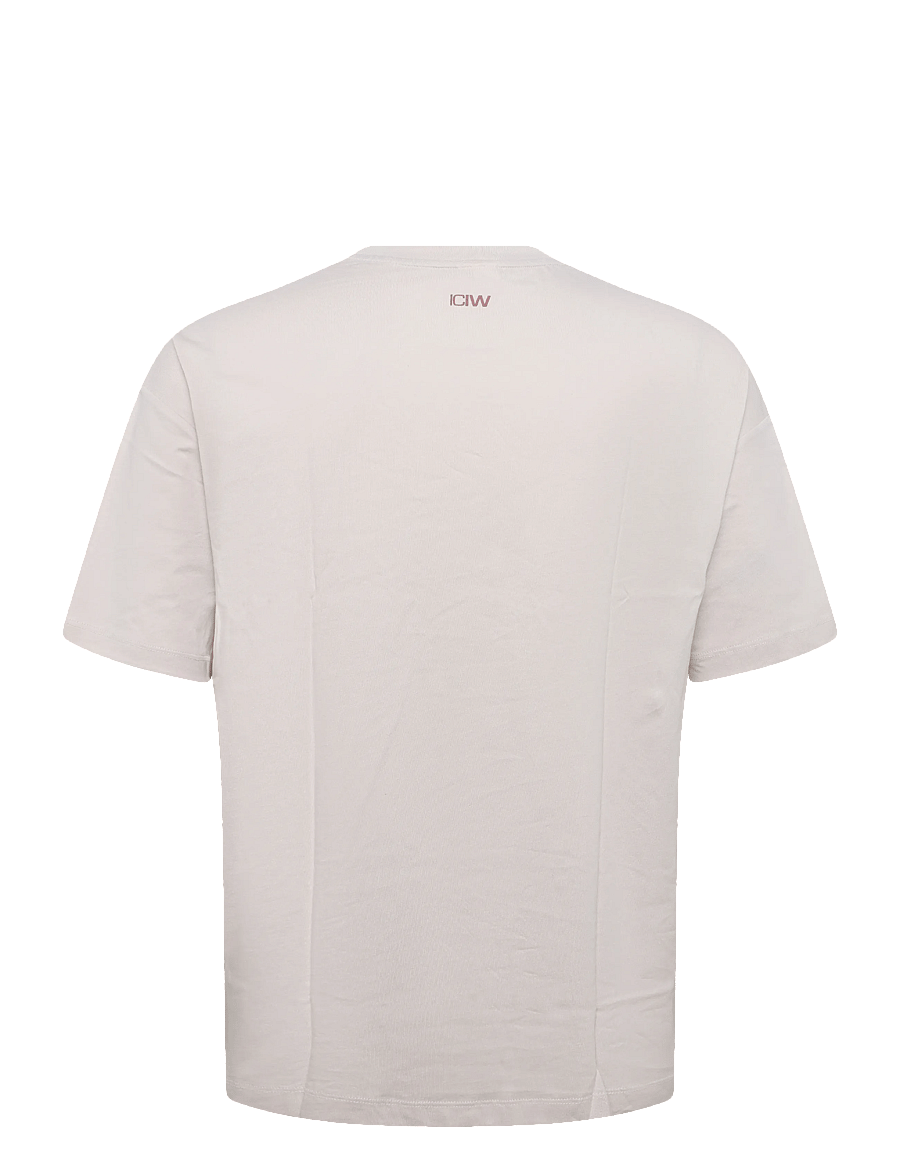 ICANIWILL - Everyday Oversized Cotton T-shirt Print W - t-shirts - light beige - 2