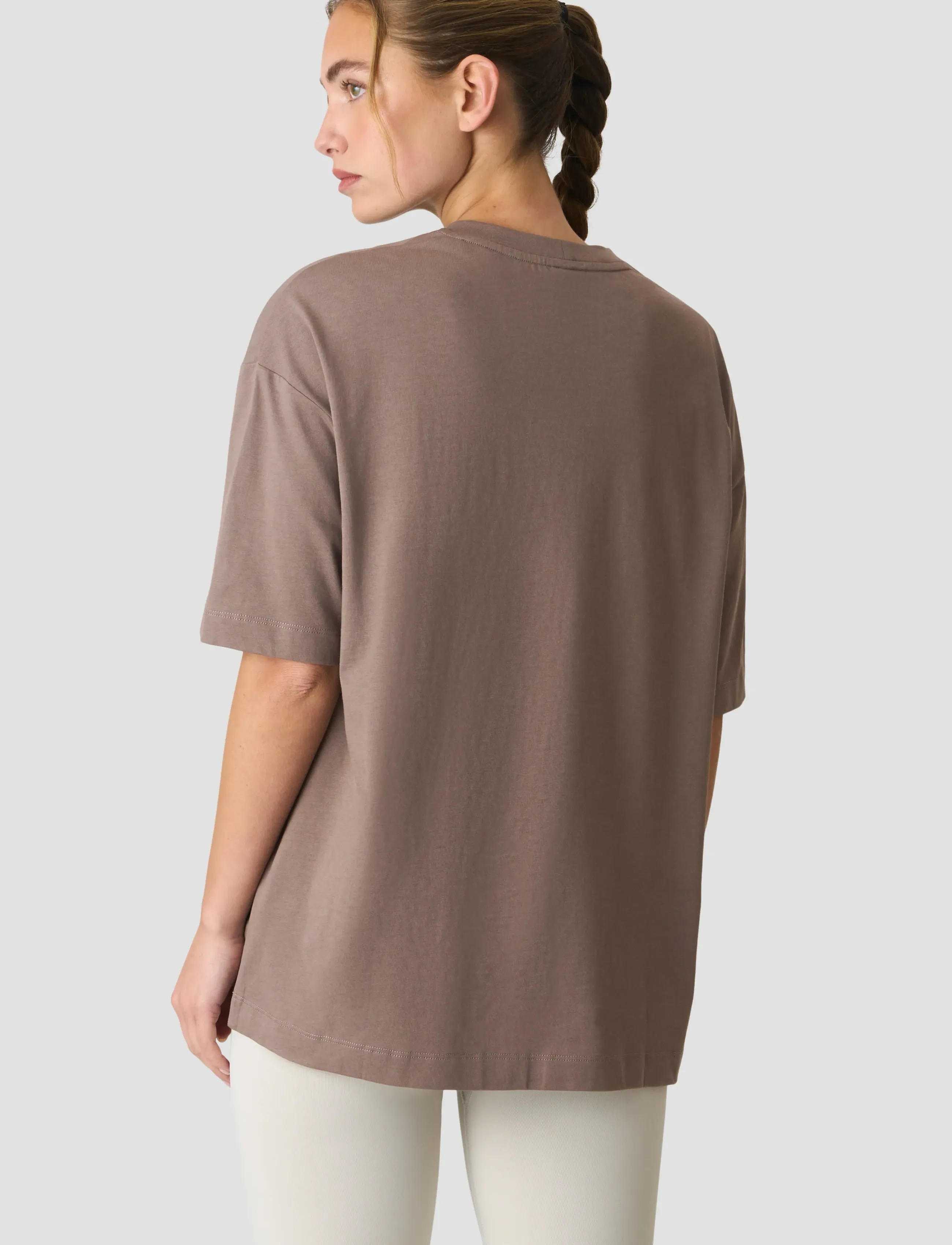 ICANIWILL - Everyday Oversized Cotton T-shirt Print W - t-shirts - warm grey - 3