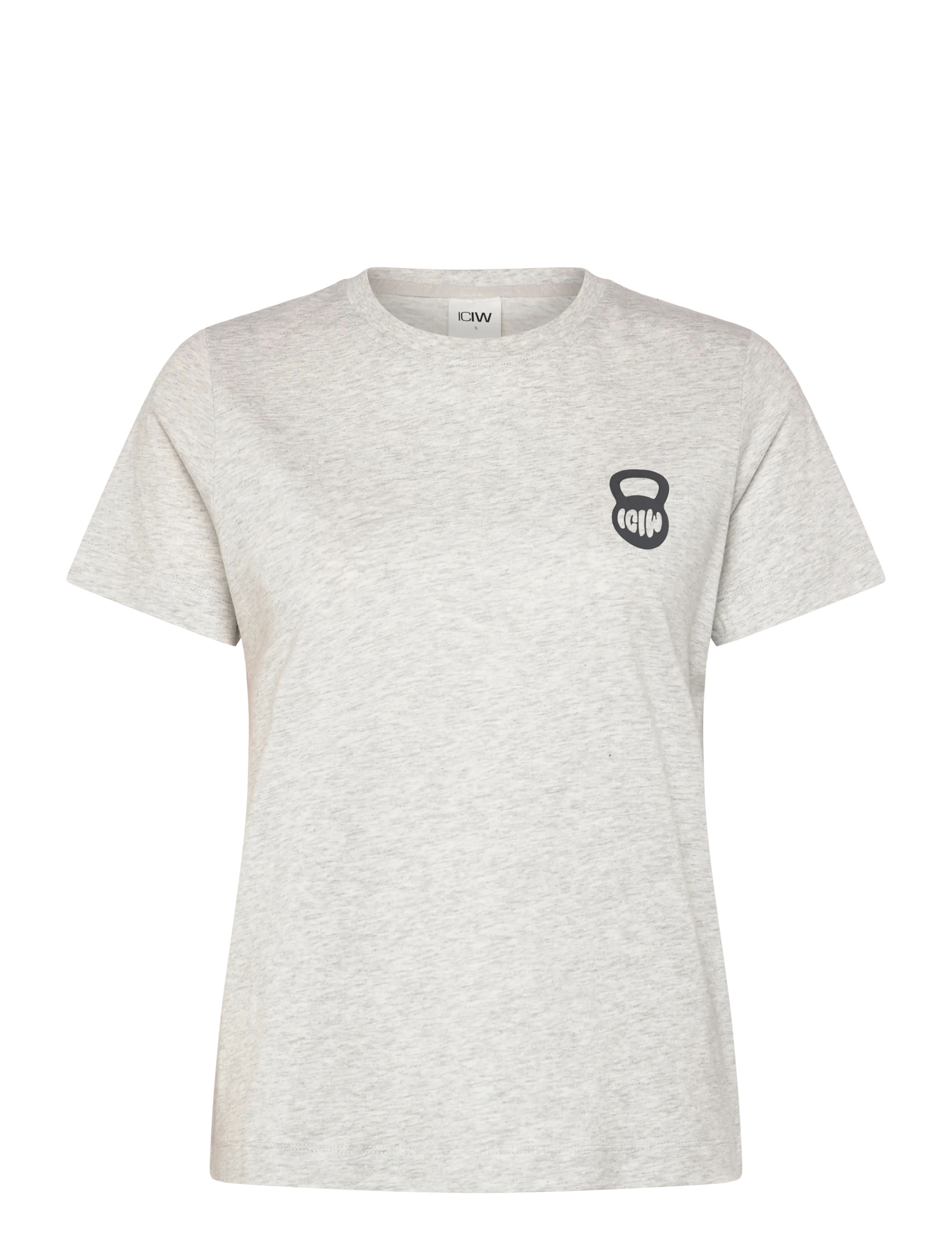 ICANIWILL Everyday Cotton T-shirt Print W - Kõik tooted - LIGHT GREY MELANGE / grey
